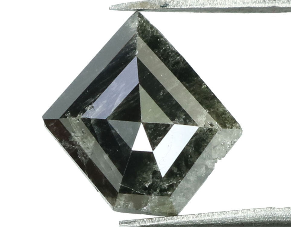 0.92 Ct Natural top Loose Diamond Shield Grey Color I3 Clarity 5.00 MM N8118