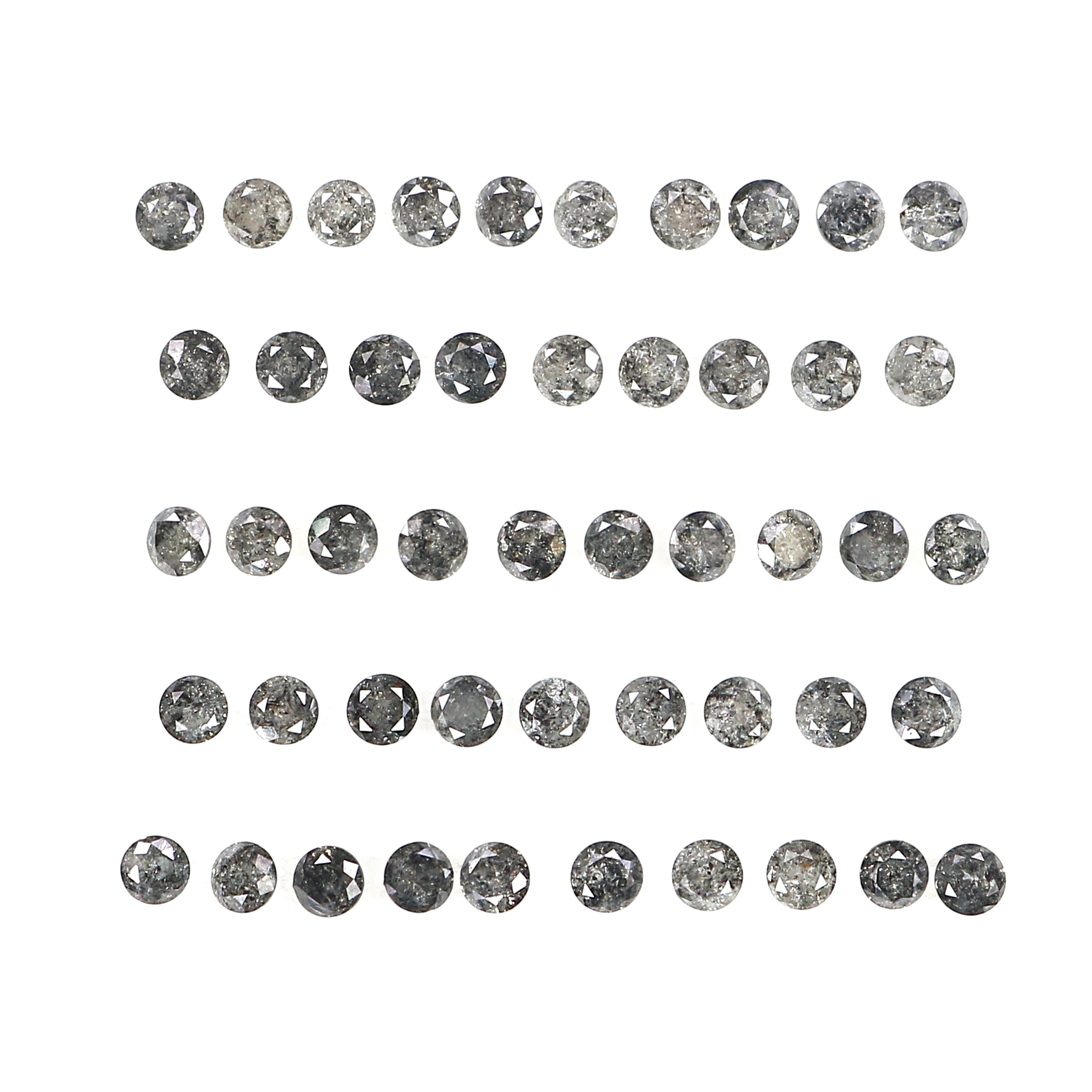 1.36 CT Natural Loose Round Shape Diamond Salt And Pepper Round Cut Diamond 1.80 MM Natural Loose Diamond Round Brilliant Cut Diamond LQ097