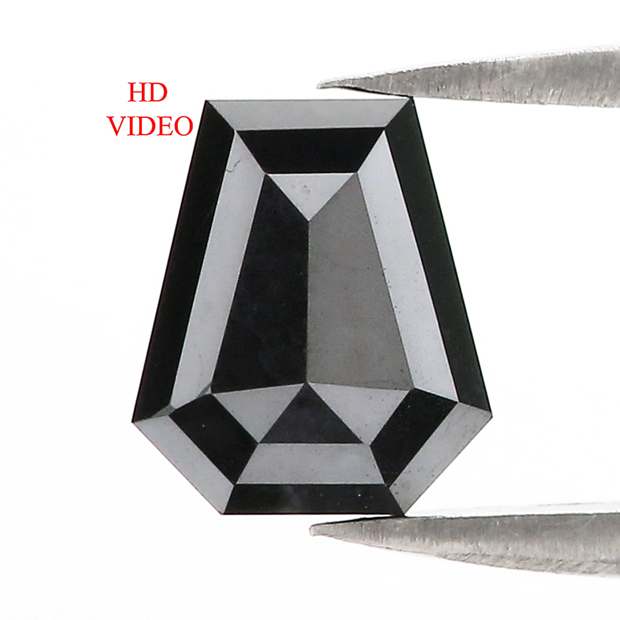 2.12 CT Natural Loose Coffin Shape Diamond Black Color Coffin Cut Diamond 8.10 MM Natural Loose Black Diamond Coffin Rose Cut Diamond LQ3186