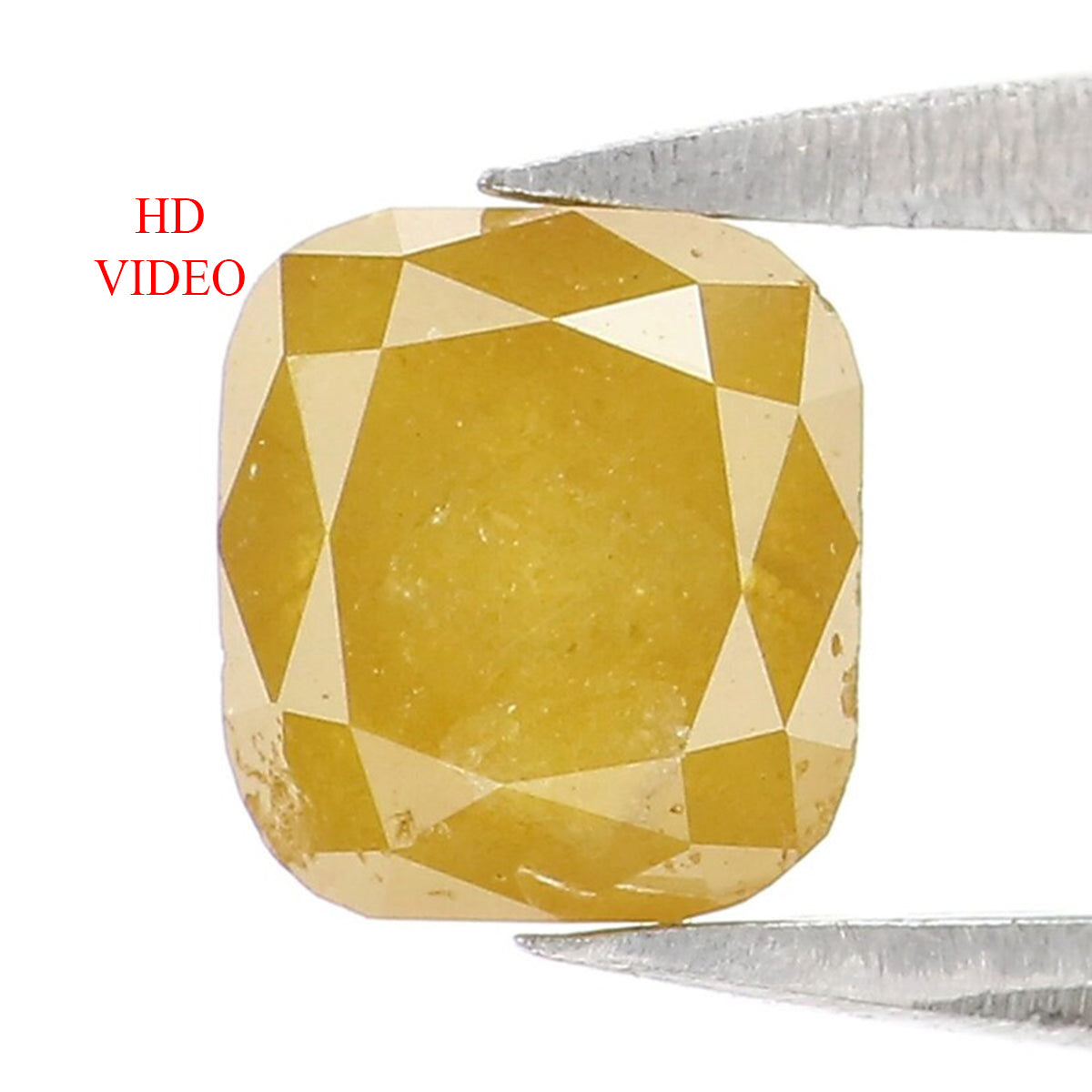 Natural Loose Cushion Yellow Color Diamond 0.94 CT 5.28 MM Cushion Shape Rose Cut Diamond L7242 popular