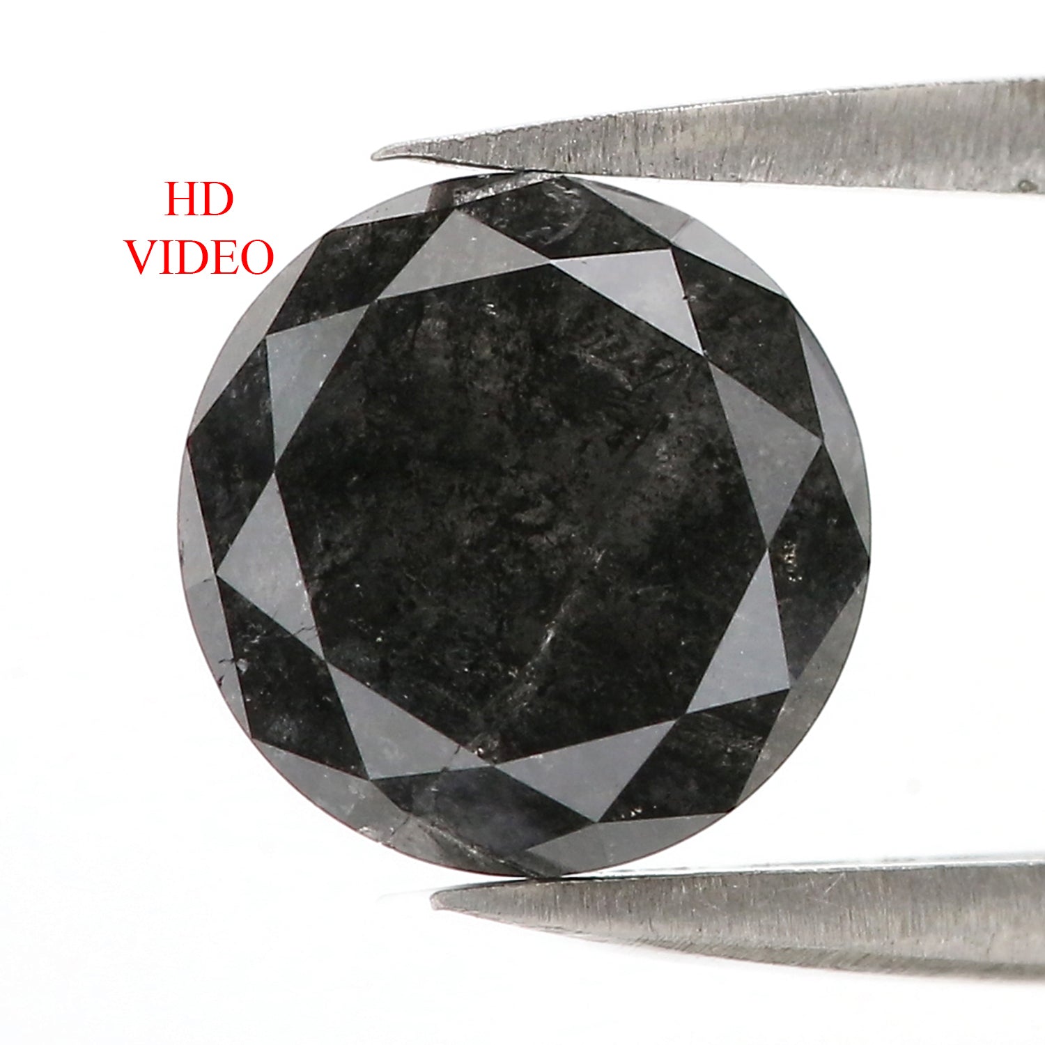 2.59 Ct Natural Loose Round Diamond Black Color Round Diamond 8.30 MM Natural Loose Diamond Black Color Round Brilliant Cut Diamond QL7395