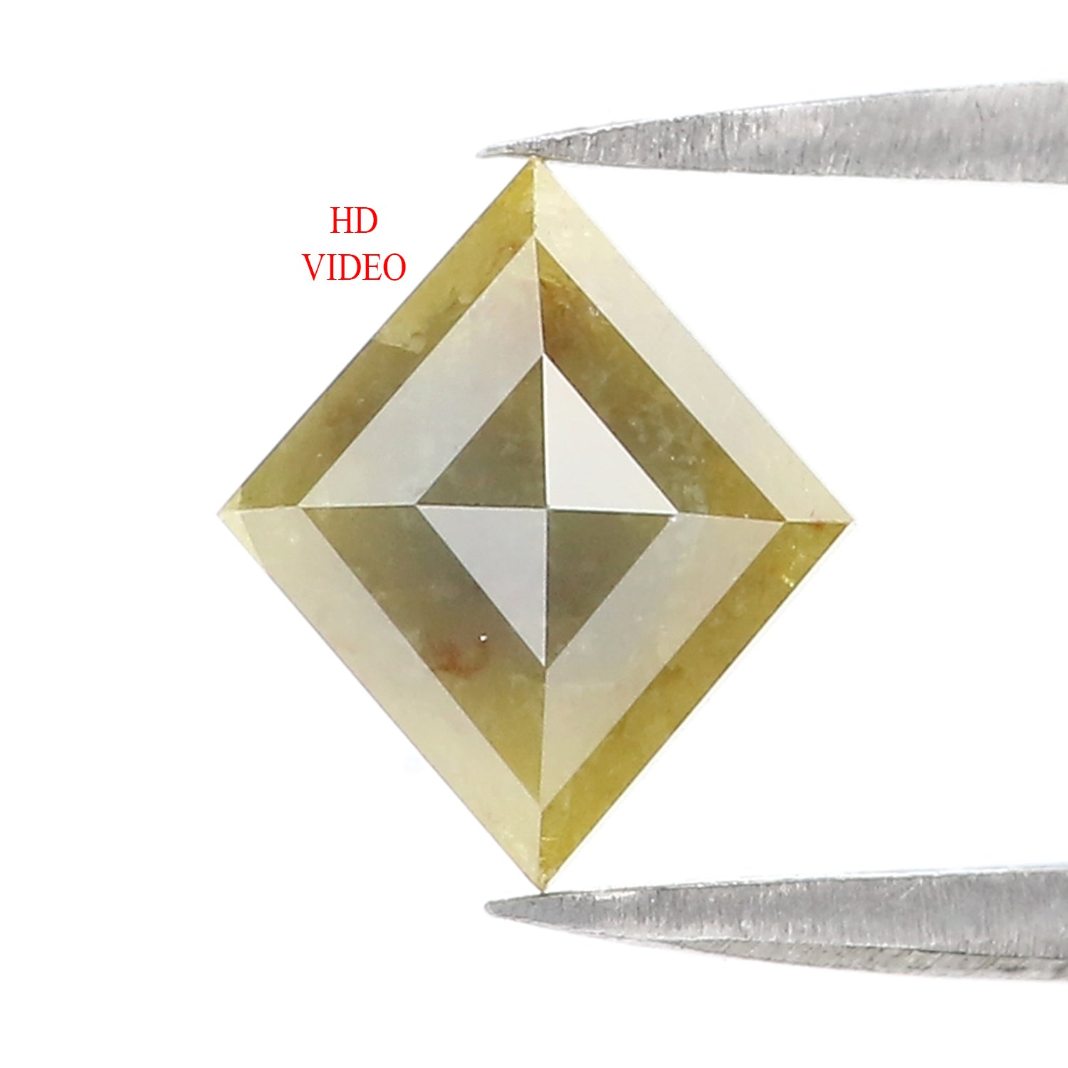 1.61 Ct Natural Loose Kite Shape Diamond Yellow Color Kite Shape Diamond 9.60 MM Natural Loose Diamond Yellow Kite Rose Cut Diamond QL8814