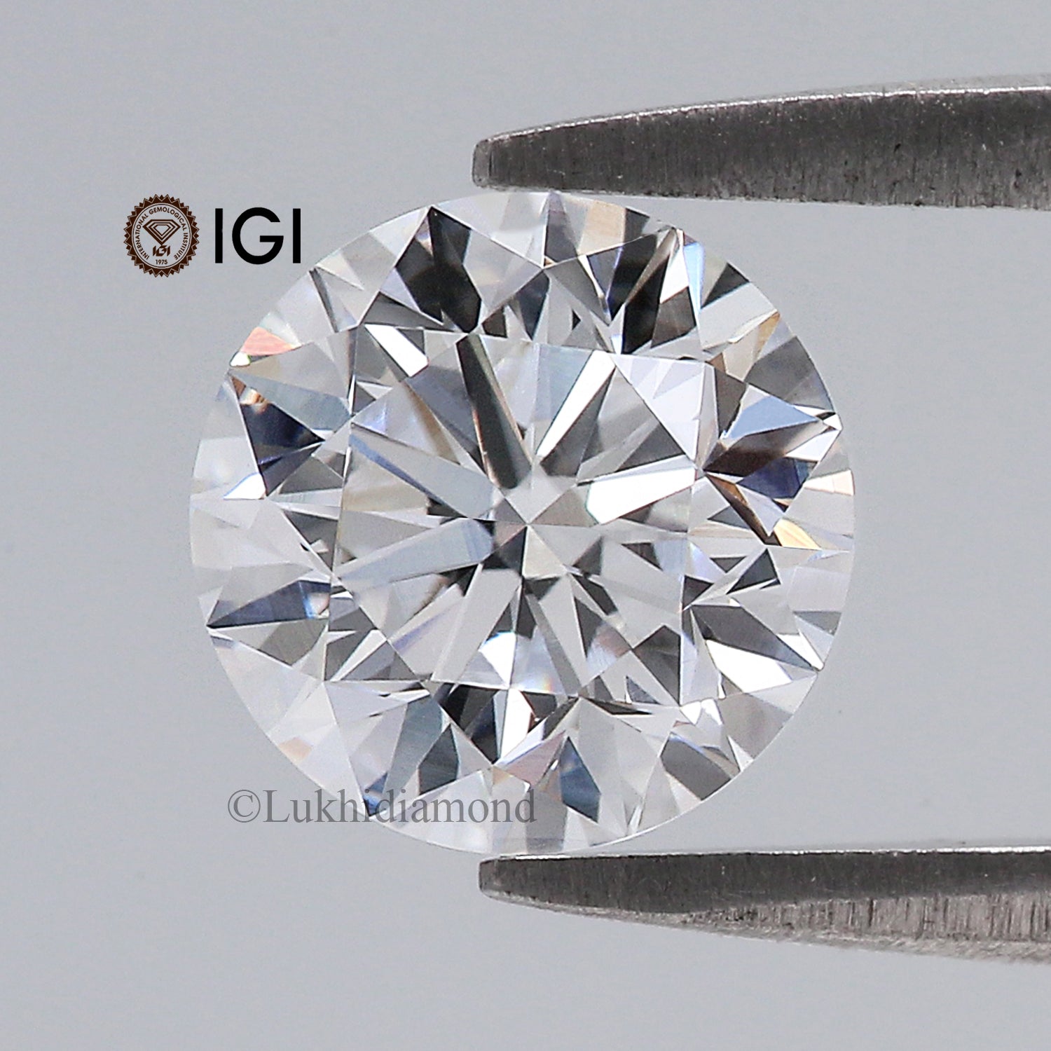 1.63 CT IGI Certified Round Brilliant Cut Diamond White - D Color VS1 Clarity Lab Grown Diamond Lab Created Diamond Round Diamond L3253