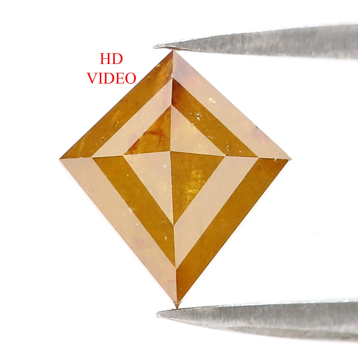 1.74 Ct Natural Loose Kite Shape Diamond Yellow Brown Color Kite Diamond 9.00 MM Natural Yellow Brown Diamond Kite Rose Cut Diamond QK2184