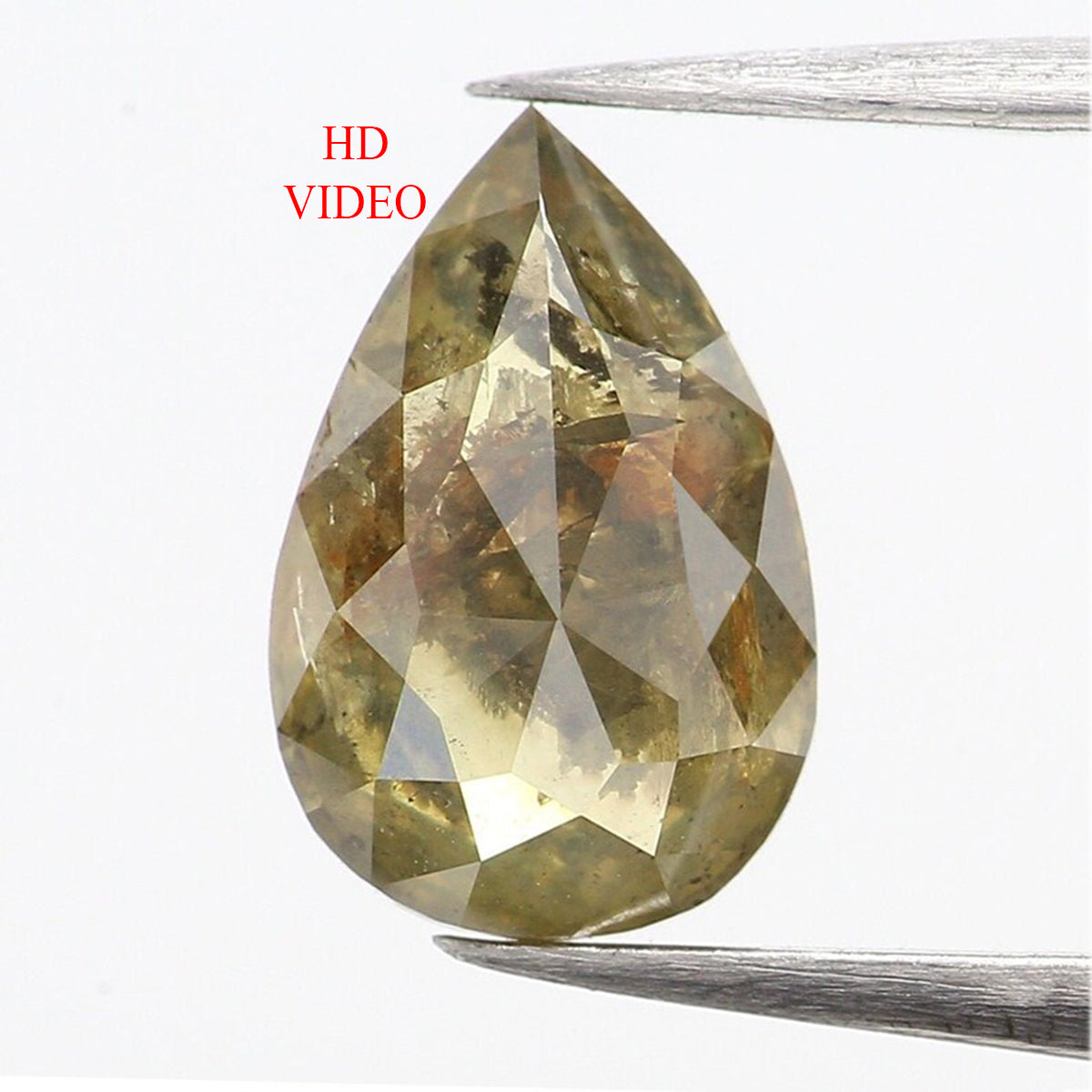 0.73 CT Natural Loose Pear Shape Diamond Green Color Pear Cut Diamond 7.50 MM Natural Loose Green Color Diamond Pear Rose Cut Diamond LQ442