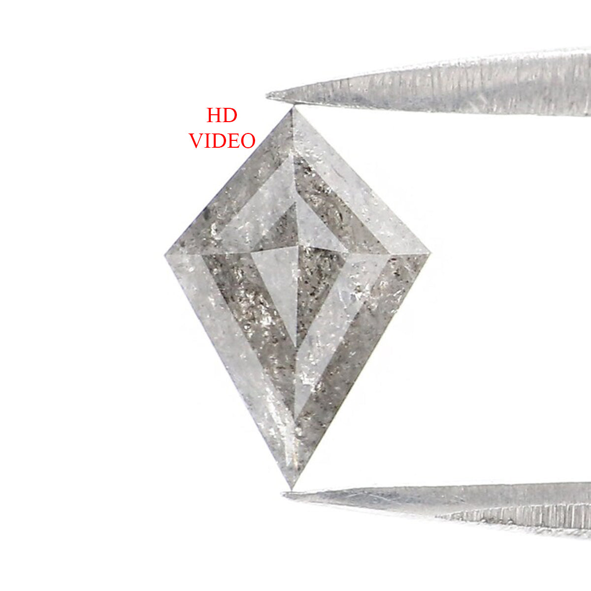 0.31 CT Natural Loose Kite Shape Diamond Salt And Pepper Kite Cut Diamond 7.60 MM Natural Black Grey Diamond Kite Rose Cut Diamond KQ2544