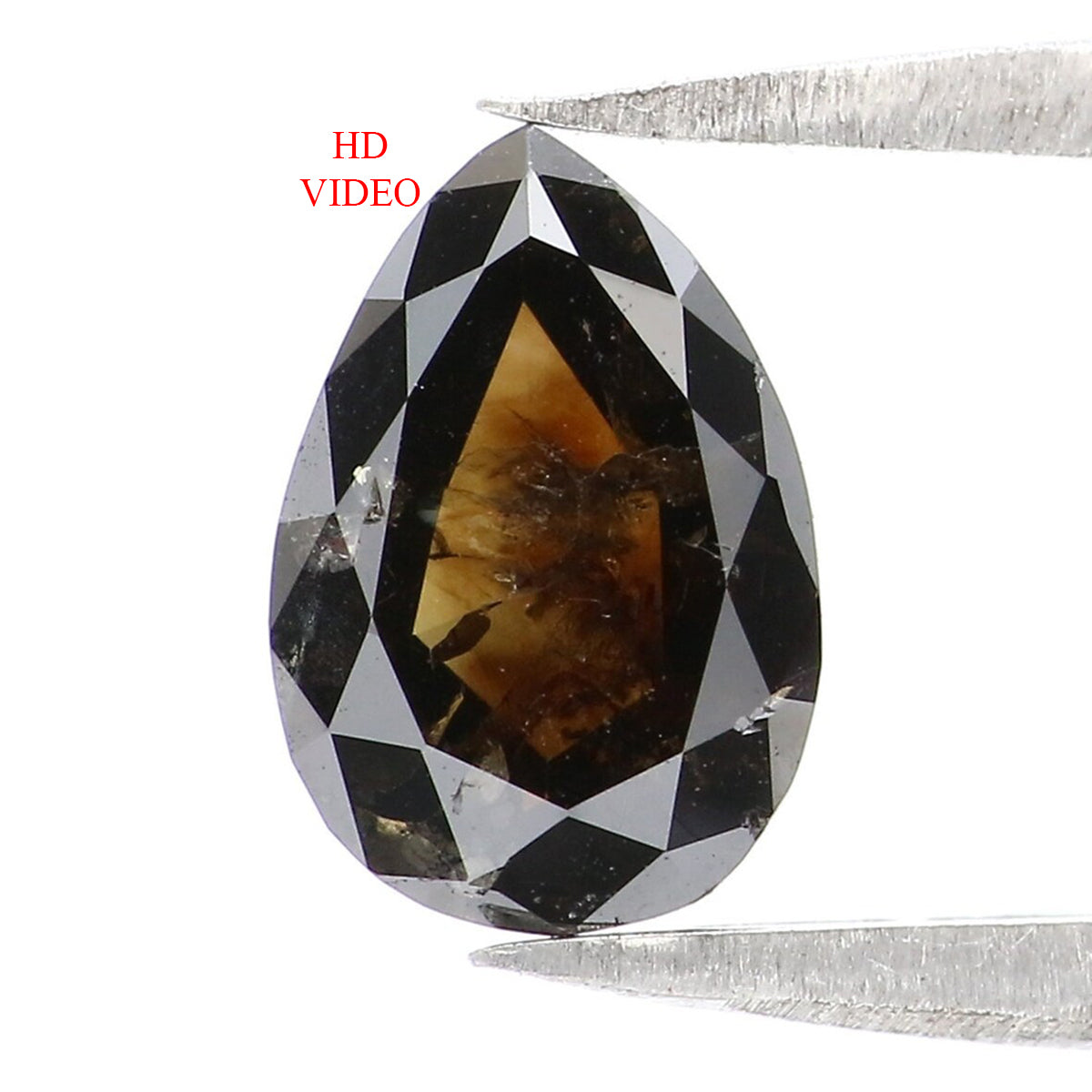 1.25 Ct Natural Loose Pear Shape Diamond Dark Brown Color Pear Cut Diamond 8.55 MM Natural Brown Color Pear Brilliant Cut Diamond LQ8238