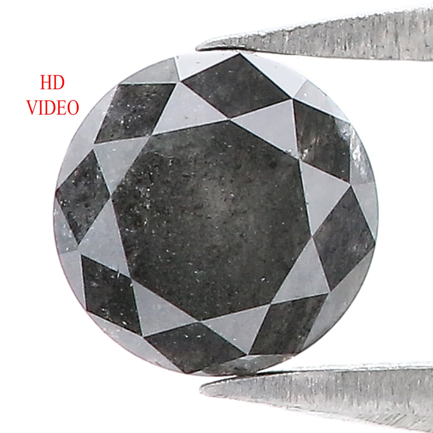 0.62 Ct Natural Loose Round Shape Diamond Black Color Round Cut Diamond 5.10 MM Natural Loose Grey Color Round Brilliant Cut Diamond QK1831