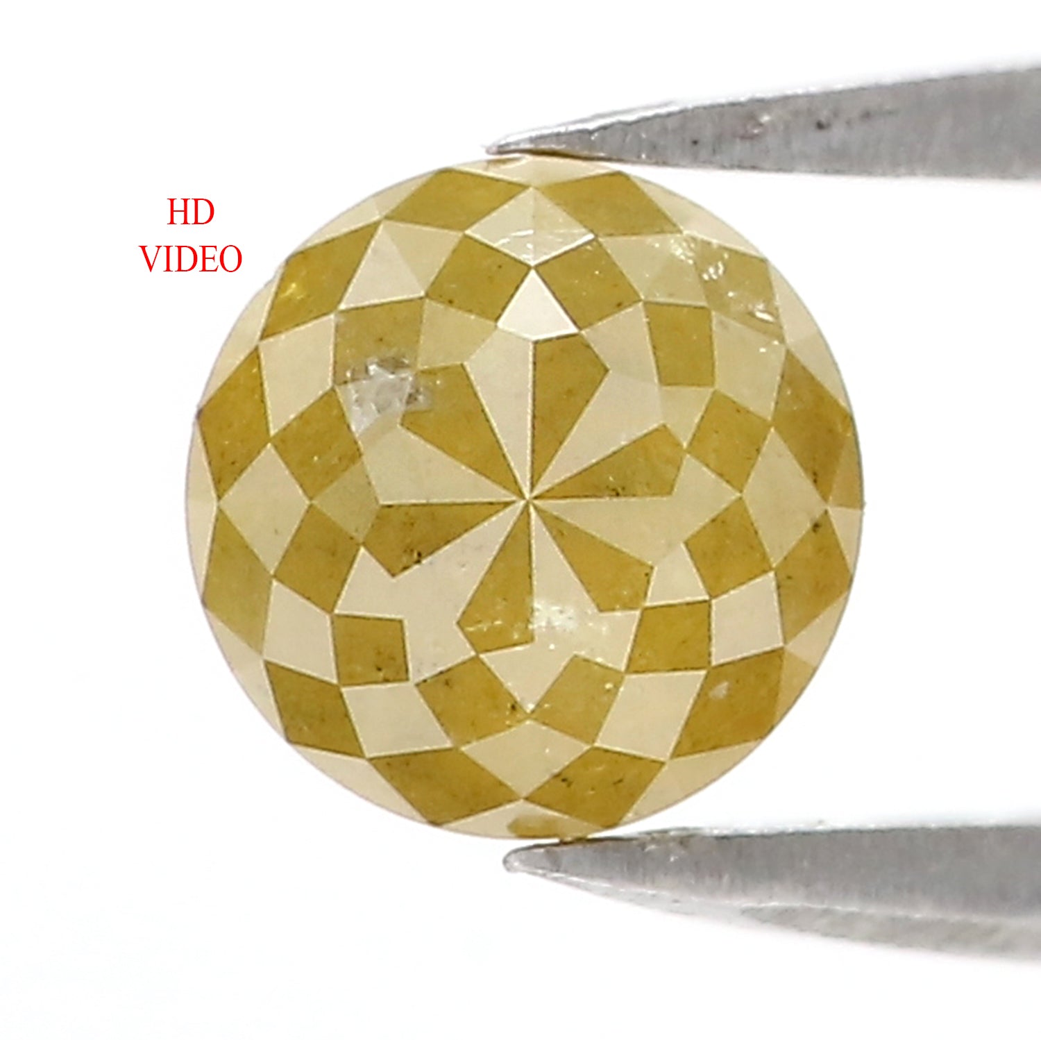 1.65 CT Natural Loose Round Rose Cut Diamond Yellow Color Round Shape Diamond 6.60 MM Natural Yellow Color Round Rose Cut Diamond LQ5279