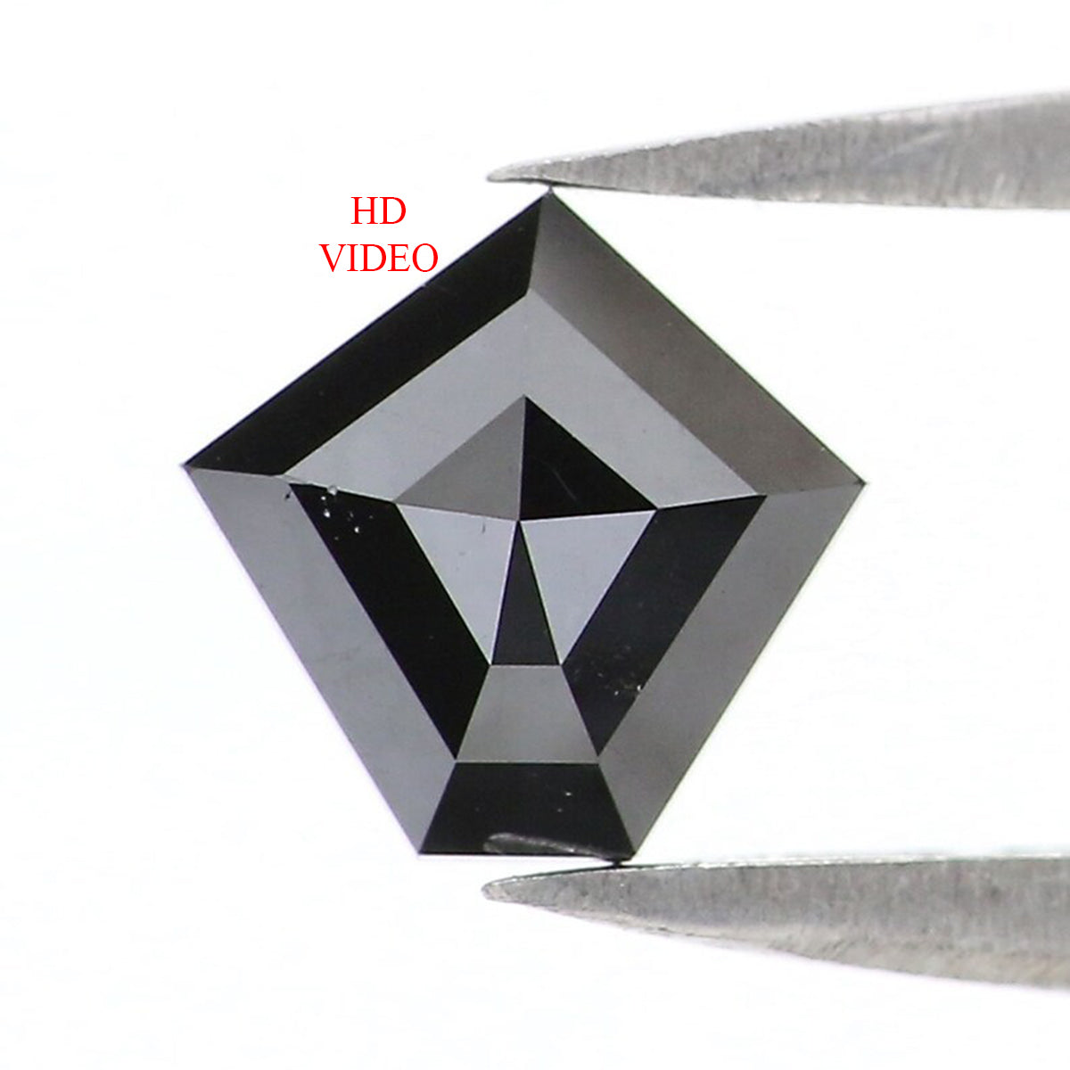 Natural Loose Pentagon Diamond Black Color 0.70 CT 6.25 MM Pentagon Shape Rose Cut Diamond L9764