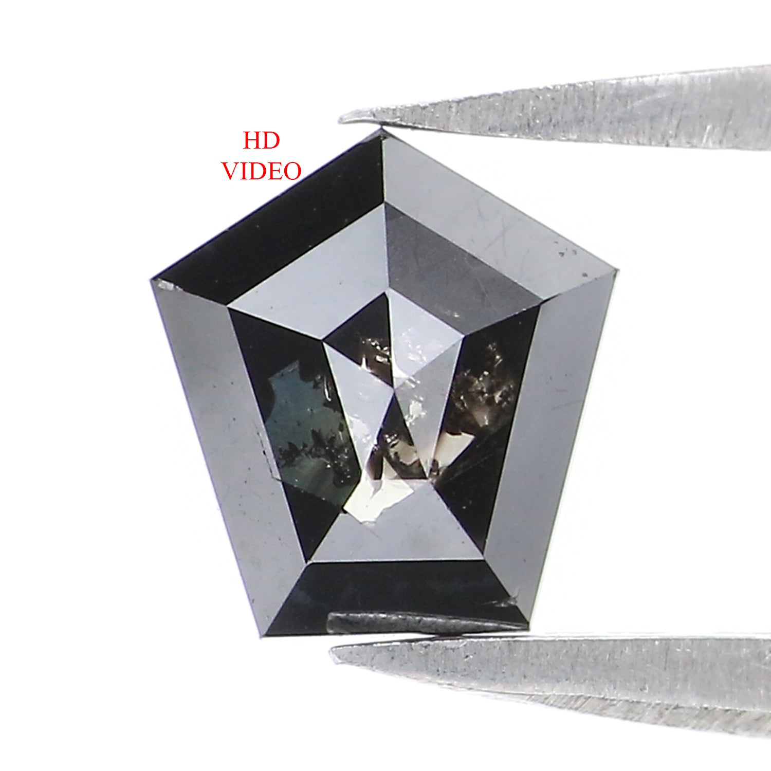 Natural Loose Pentagon Diamond, Black Color Pentagon Diamond, Natural Loose Diamond, Pentagon Rose Cut Diamond, 0.79 CT Pentagon Shape L9788