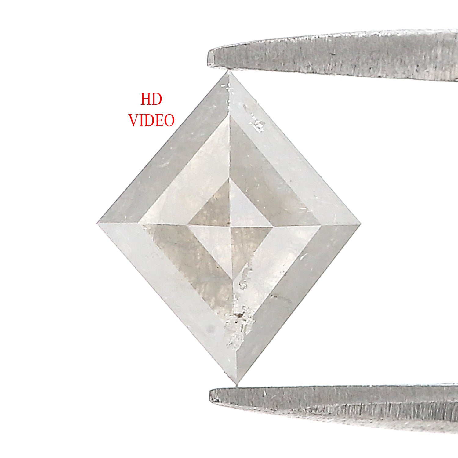 1.00 CT Natural Loose Kite Shape Diamond Salt And Pepper Kite Shape Diamond 9.10 MM Natural Loose Grey Color Kite Rose Cut Diamond QL7955