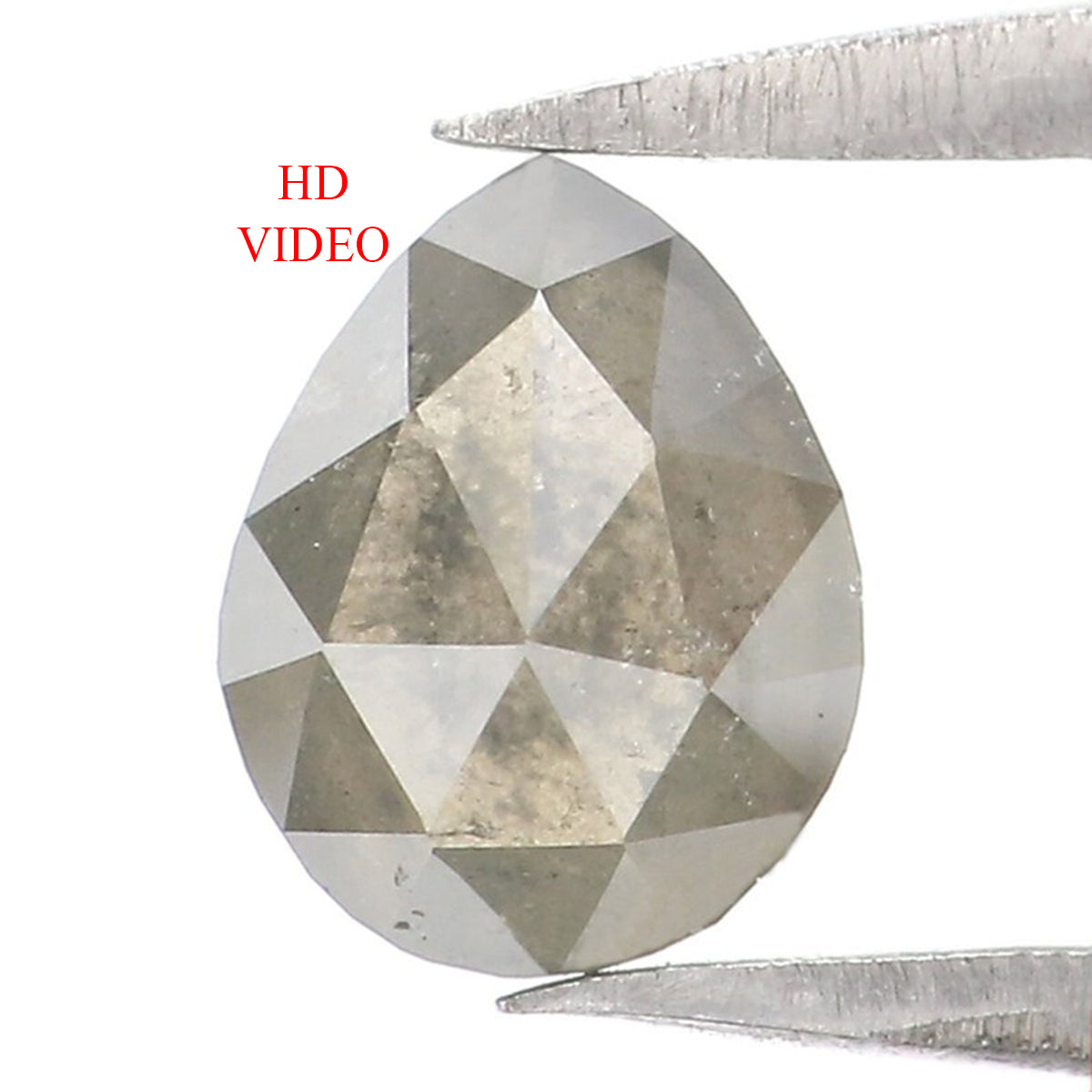 Natural Loose Pear Diamond Grey Color 1.00 outlet CT 6.70 MM Pear Shape Rose Cut Diamond L7569