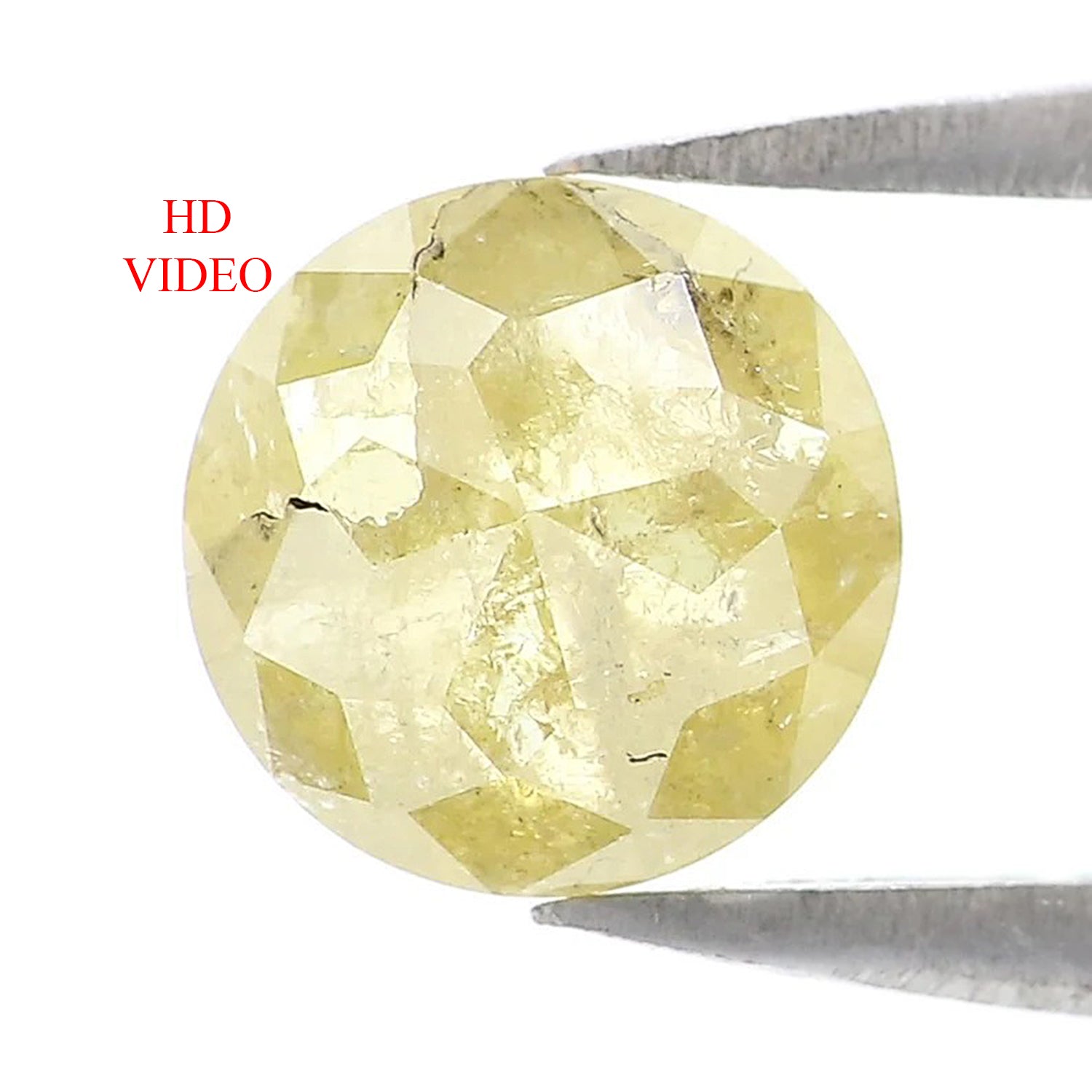 1.07 CT Natural Loose Round Rose Cut Diamond Yellow Color Round Shape Diamond 6.40 MM Natural Loose Diamond Round Rose Cut Diamond QK2496