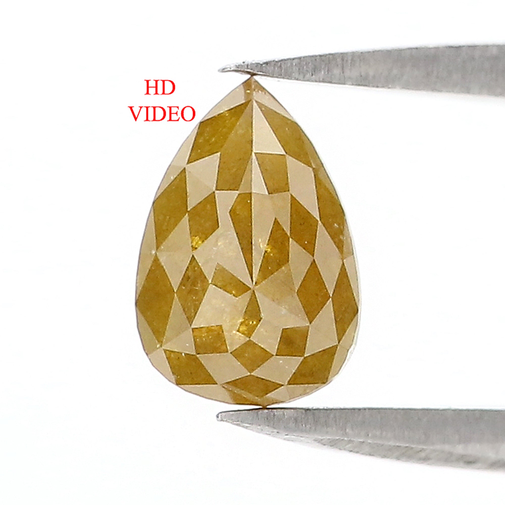 1.22 CT Natural Loose Pear Shape Diamond Yellow Color Pear Shape Diamond 7.85 MM Natural Loose Yellow Diamond Pear Rose Cut Diamond QL1620