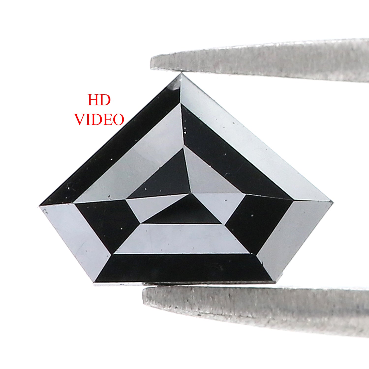 1.35 CT Natural Loose Shield Shape Diamond Black Color Shield Cut Diamond 6.50 MM Natural Black Color Diamond Shield Rose Cut Diamond LQ9840