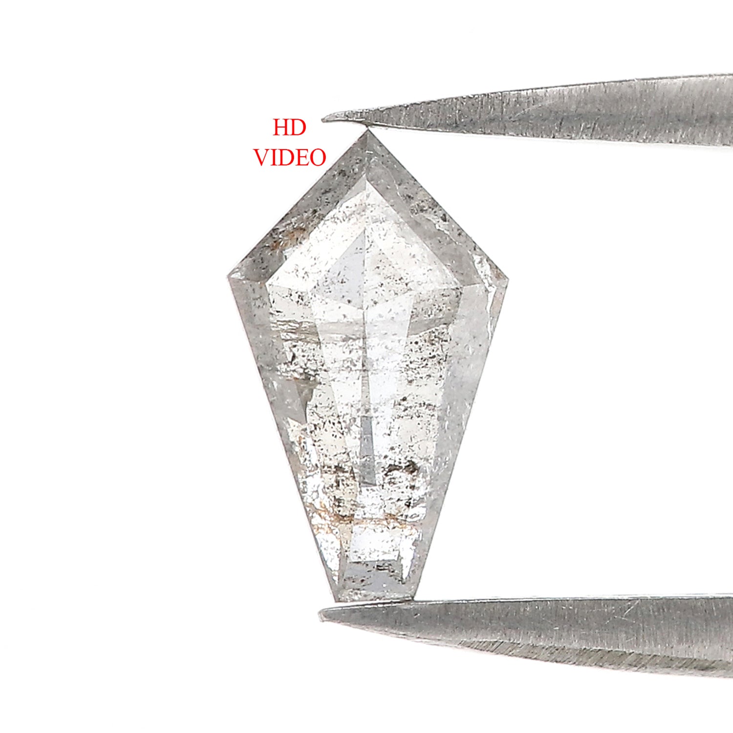 0.64 Ct Natural Loose Shield Shape Diamond Salt And Pepper Diamond 8.5