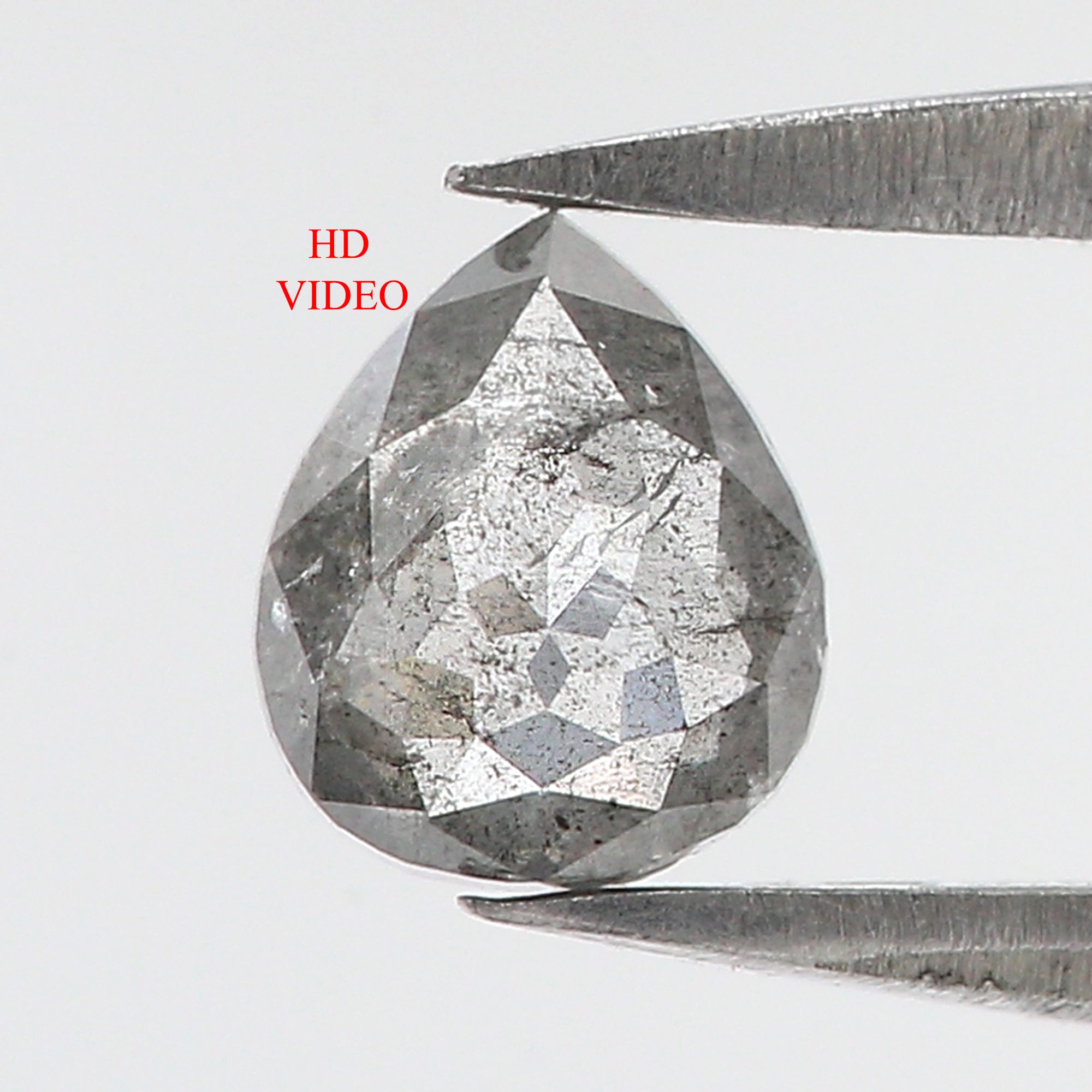 0.47 Ct Natural Loose Pear Shape Diamond Salt And Pepper Pear Cut Diamond 5.65 MM Natural Loose Diamond Pear Shape Rose Cut Diamond QL3135