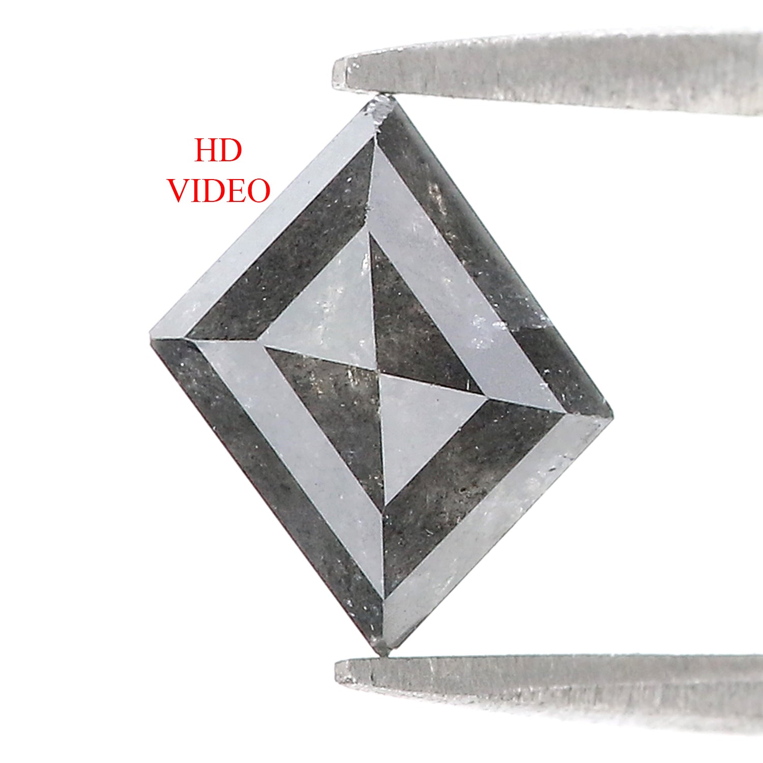 1.63 Ct Natural Loose Kite Shape Diamond Black Color Kite Cut Diamond 9.25 MM Natural Loose Grey Color Diamond Kite Rose Cut Diamond LQ8125