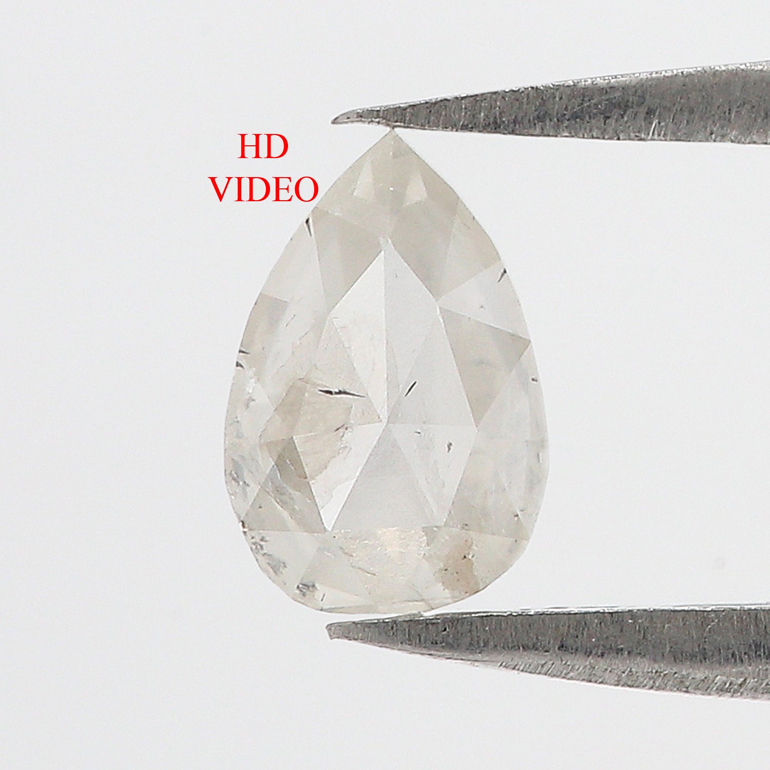 0.74 CT Natural Loose Pear Shape Diamond Grey Color Pear Cut Diamond 7.20 MM Natural Loose White Pear Diamond Pear Rose Cut Diamond QL7463