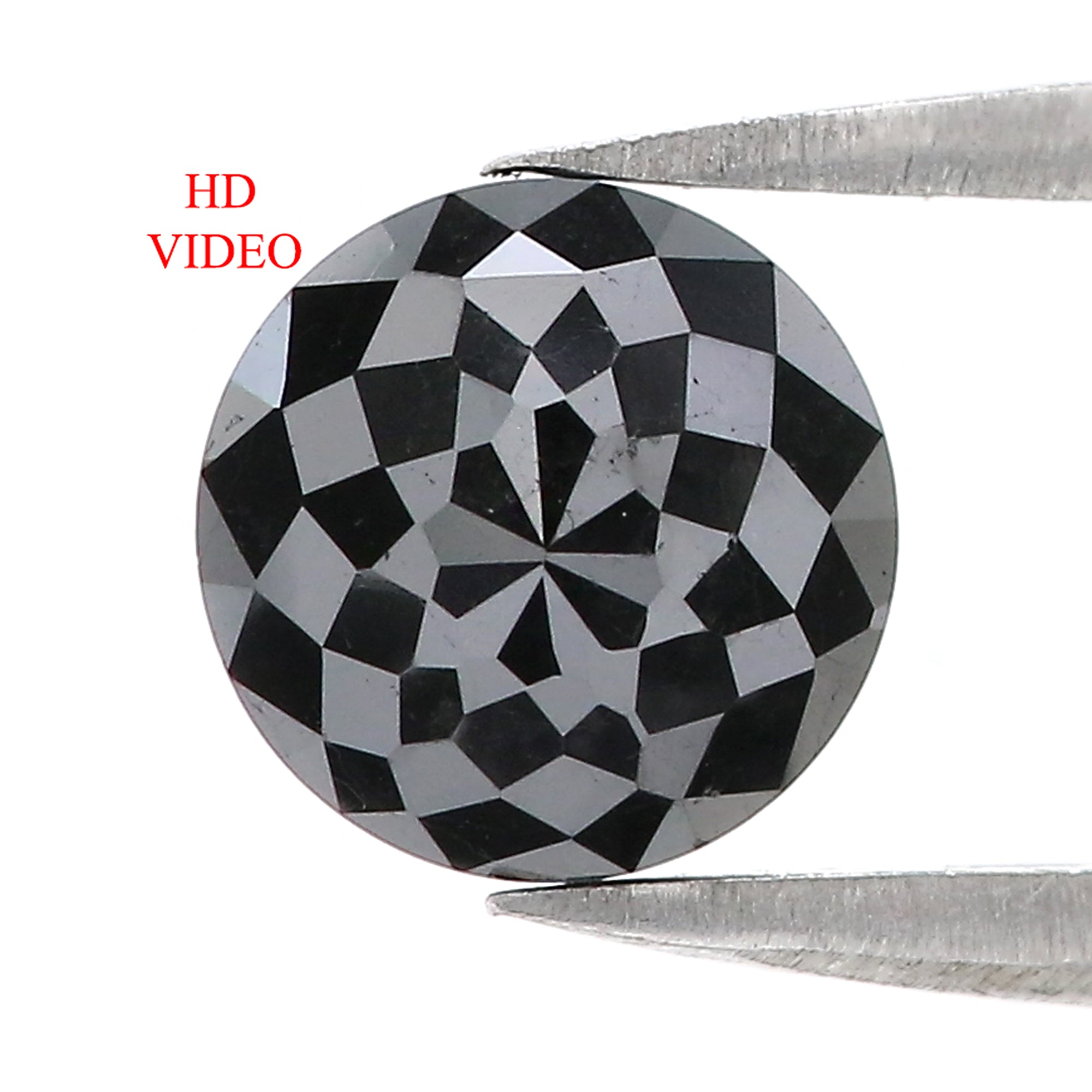 1.71 CT Natural Loose Round Rose Cut Diamond Black Color Round Shape Diamond 7.00 MM Natural Loose Black Color Round Rose Cut Diamond LQ6839