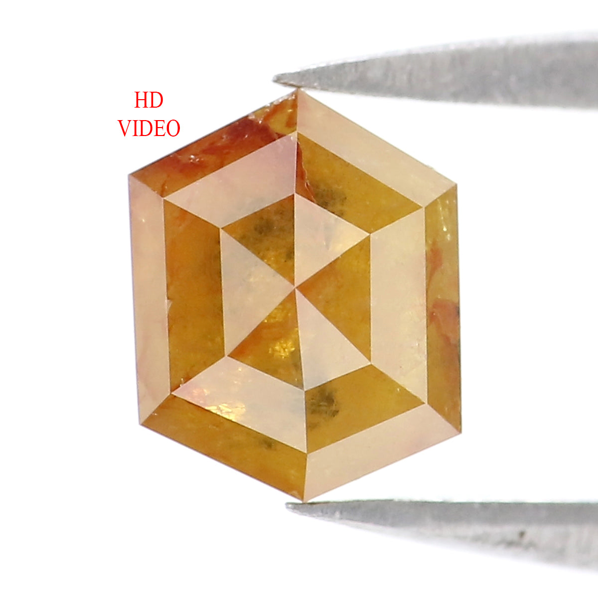 1.17 CT Natural Loose Hexagon Shape Diamond Yellow Color Hexagon Cut Diamond 6.85 MM Natural Loose Hexagon Shape Rose Cut Diamond QL2220