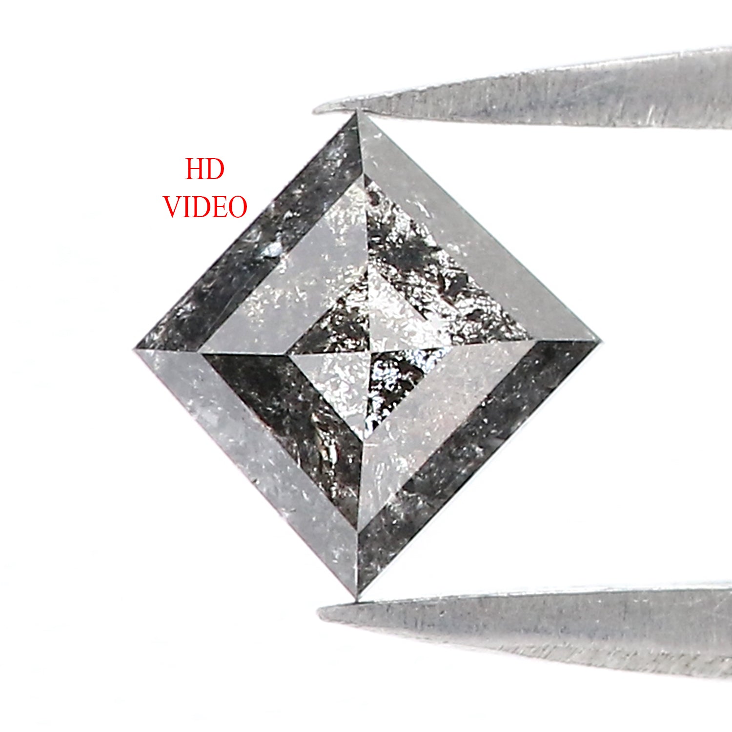 0.60 CT Natural Loose Kite Shape Diamond Salt And Pepper Kite Shape Diamond 6.80 MM Natural Black Grey Color Kite Rose Cut Diamond QL159