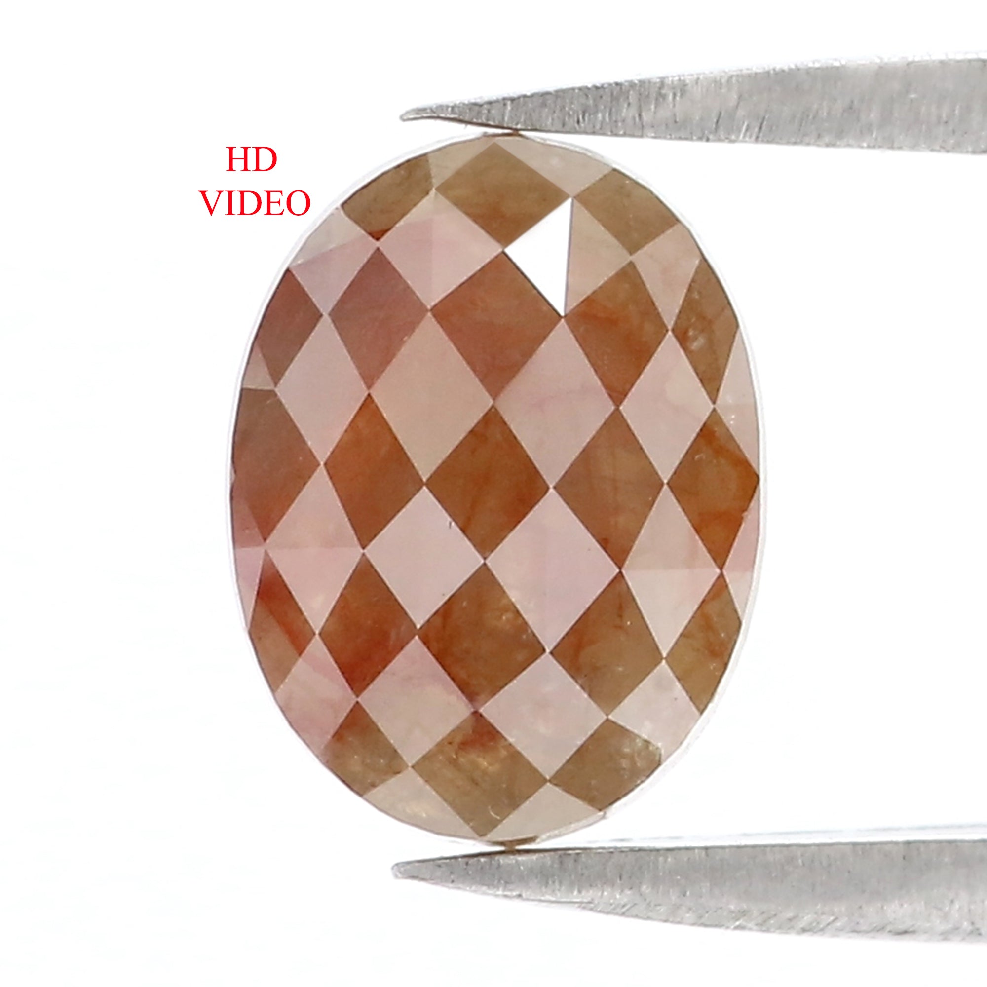 2.27 Ct Natural Loose Diamond Oval Grey Brown Color I3 Clarity 9.60 MM KDL7876