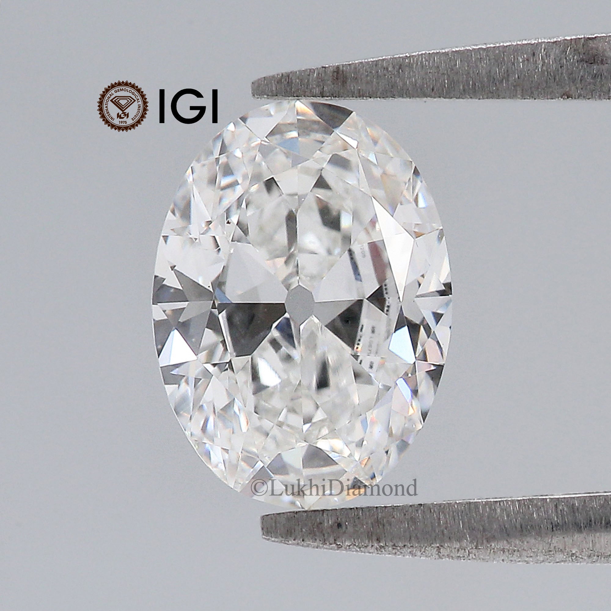 1.52 CT IGI Certified Oval Old European Cut Diamond White -E Color VVS2 Clarity Diamond Lab Grown Diamond Lab Created Oval CVD Diamond L3236