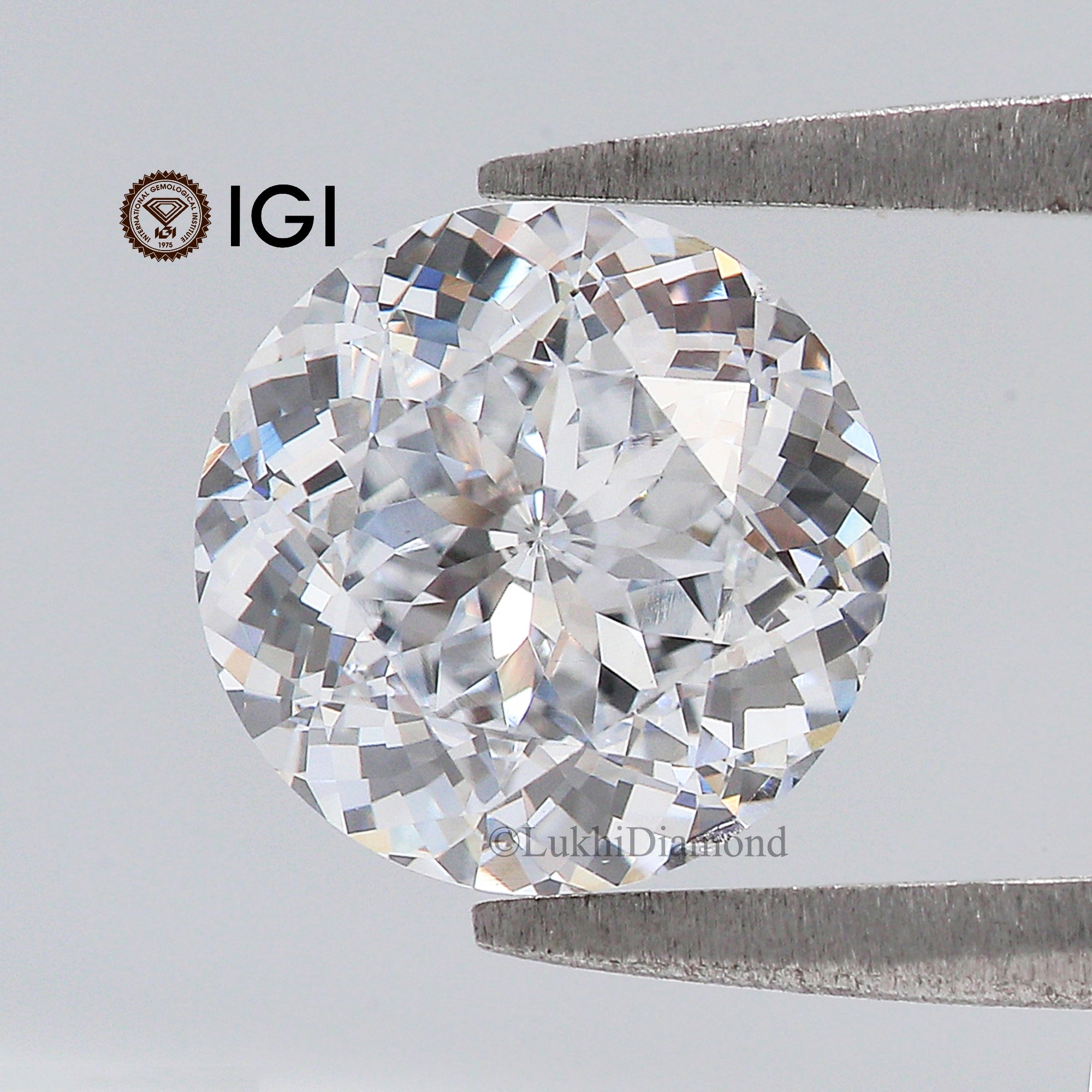 2.05 CT IGI Certified Round Portuguese Cut Diamond White - F Color VS2 Clarity Lab Grown Lab Created Round Modified Cut CVD Diamond L3239