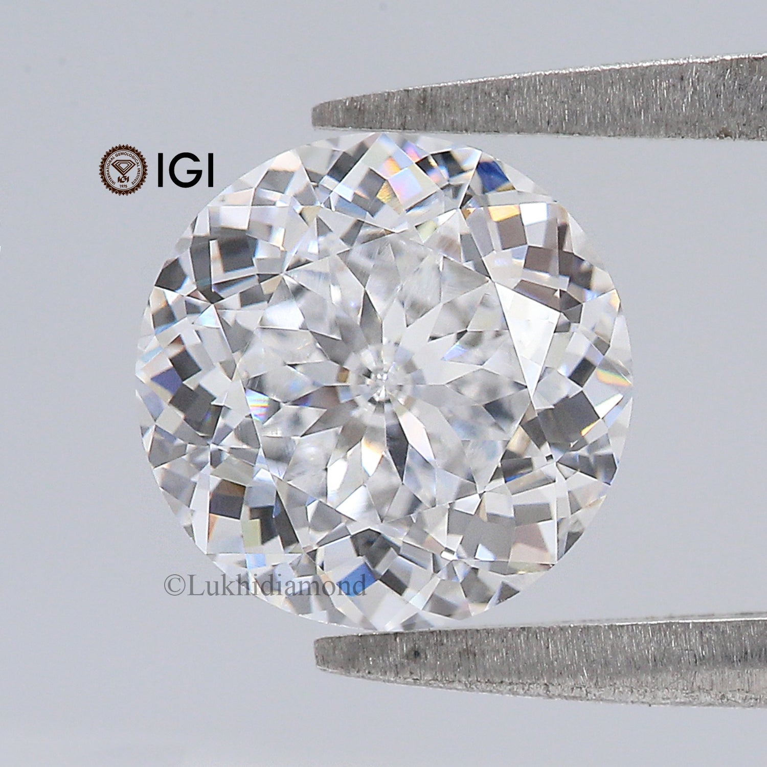 2.07 CT IGI Certified Round Portuguese Cut Diamond White - D Color VVS2 Clarity Lab Grown Lab Created Round Modified Cut CVD Diamond L3240