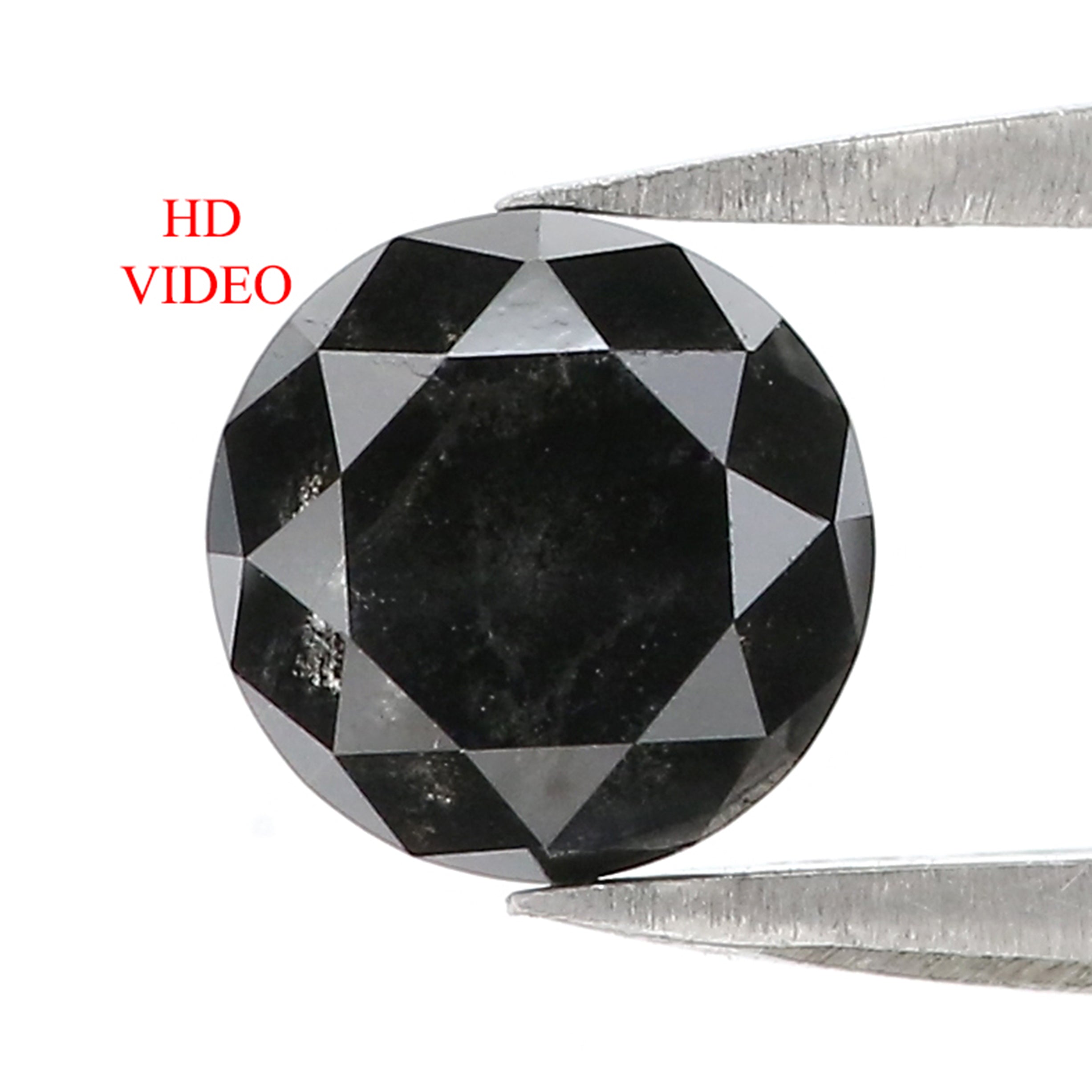 1.50 Ct Natural Loose Round Diamond Black Color Round Diamond 6.50 MM Natural Loose Diamond Black Color Round Brilliant Cut Diamond QL3070