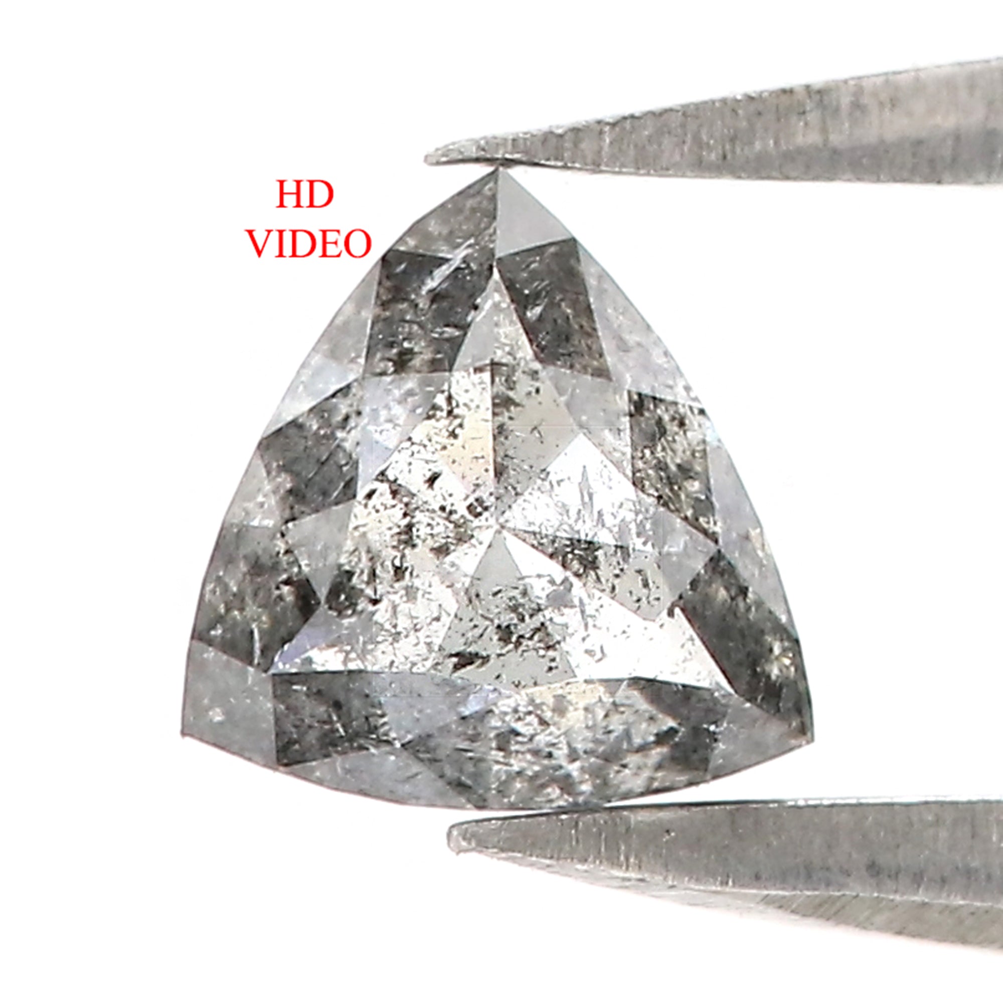 0.49 CT Natural Loose Triangle Shape Diamond Salt And Pepper Triangle Cut Diamond 5.10 MM Black Grey Triangle Shape Rose Cut Diamond QL3138