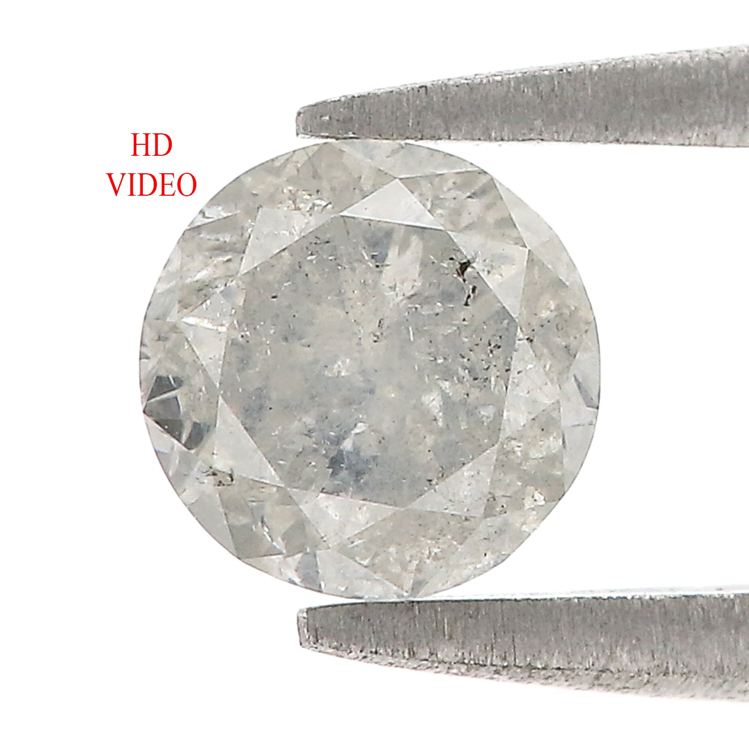 0.96 CT Natural Loose Round Shape Diamond Grey Color Round Cut Diamond 6.00 MM Natural Loose Grey Color Round Brilliant Cut Diamond LQ206