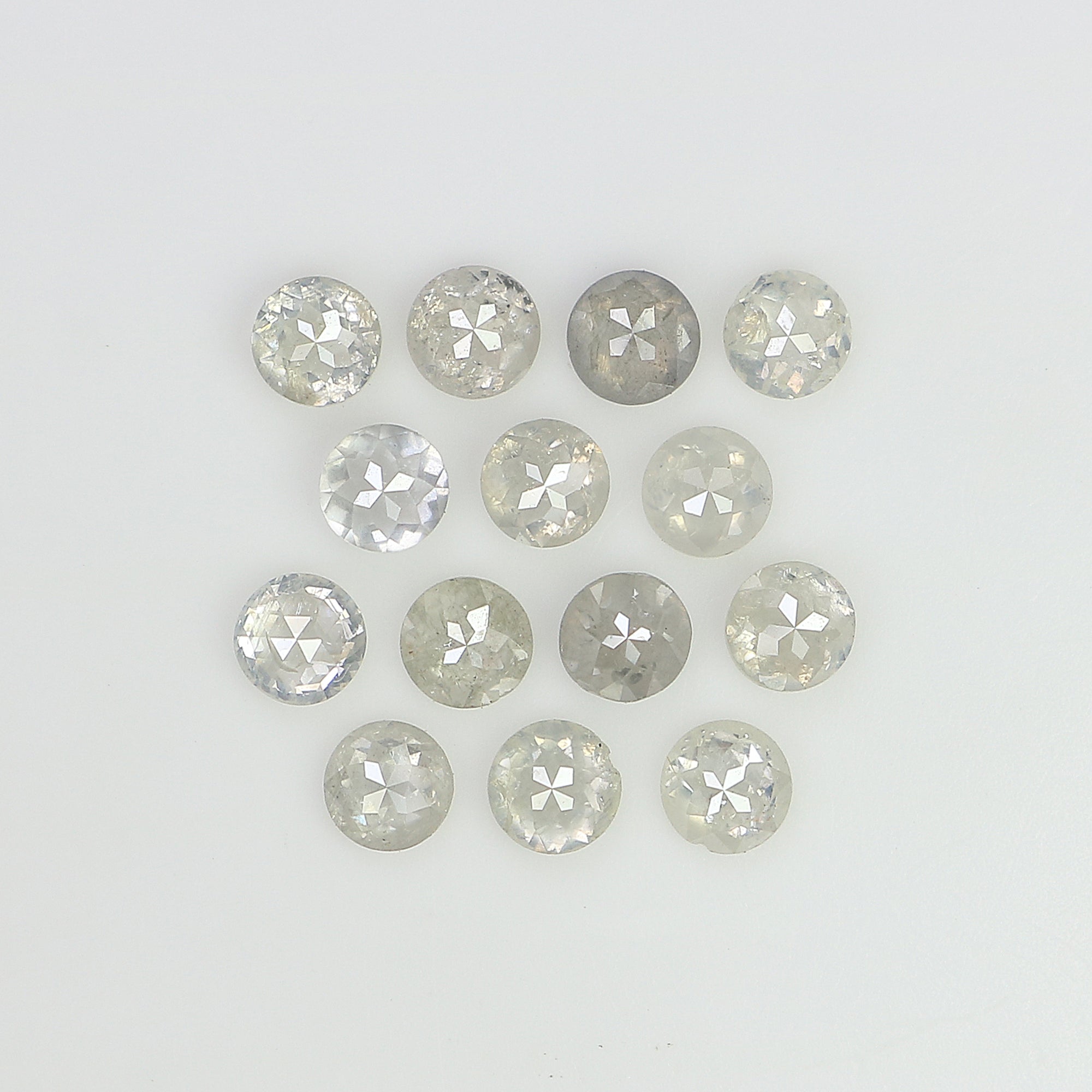 1.08 Ct Natural Loose Round Rose Cut Diamond Salt And Pepper Round Shape Diamond 2.40 MM Natural Grey Color Round Rose Cut Diamond LQ1610