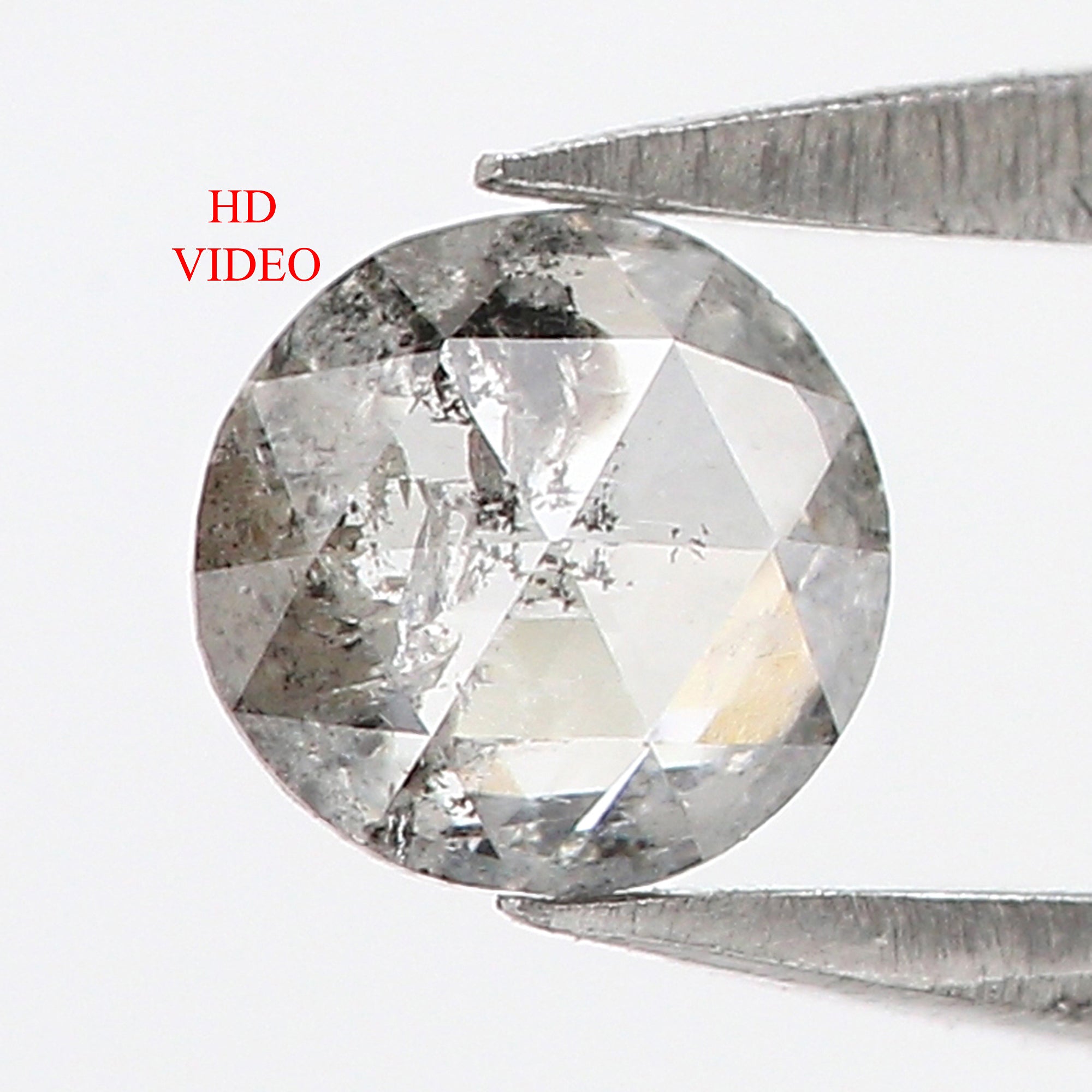 0.35 CT Natural Loose Round Rose Cut Diamond Salt And Pepper Round Shape Diamond 4.65 MM Natural Black Grey Round Rose Cut Diamond QL3141