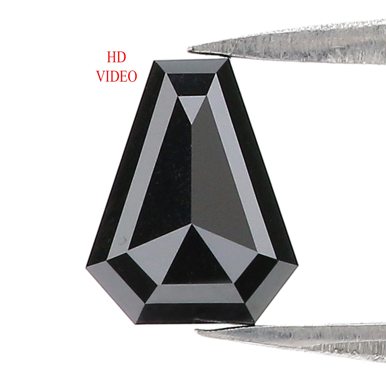 0.99 CT Natural Loose Coffin Shape Diamond Black Color Coffin Cut Diamond 7.40 MM Natural Loose Black Color Coffin Rose Cut Diamond LQ3189