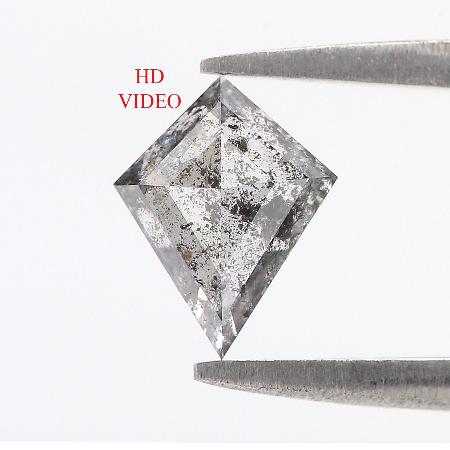 1.05 CT Natural Loose Kite Shape Diamond Salt And Pepper Kite Cut Diamond 8.55 MM Natural Black Grey Color Kite Rose Cut Diamond LQ3277