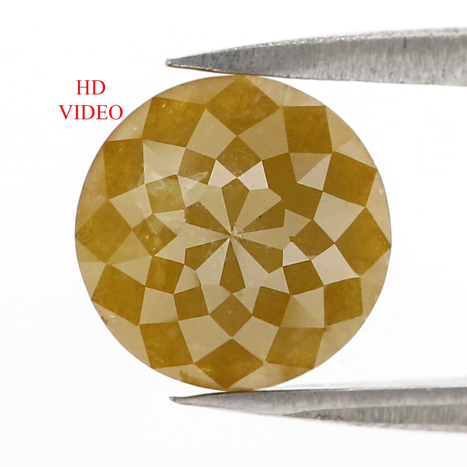 2.83 CT Natural Loose Round Rose Cut Diamond Yellow Color Round Shape Diamond 8.20 MM Natural Yellow Color Round Rose Cut Diamond LQ9949