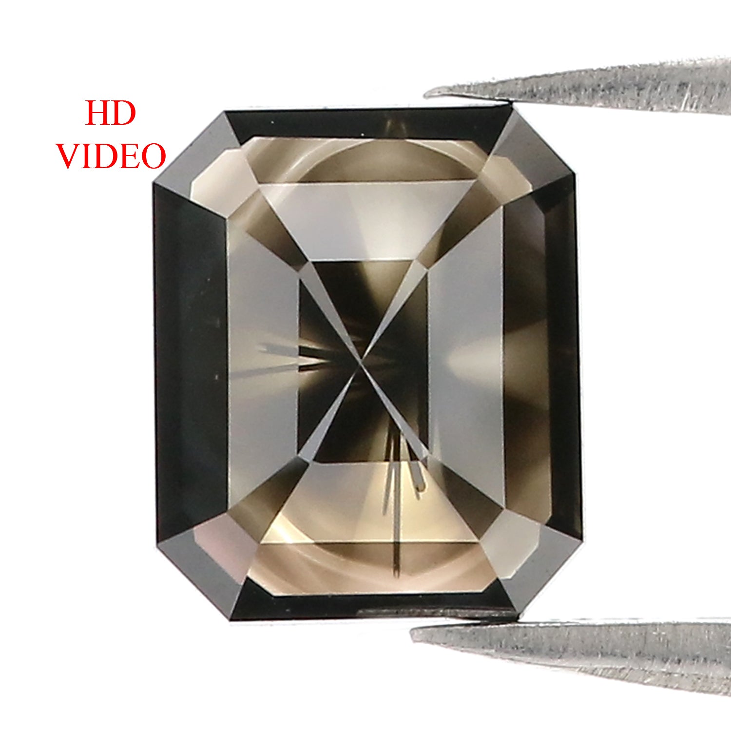 1.63 Ct Natural Loose Emerald Cut Diamond Black Color Emerald Shape Diamond 7.80 MM Natural Loose Diamond Emerald Shape Diamond QL8372