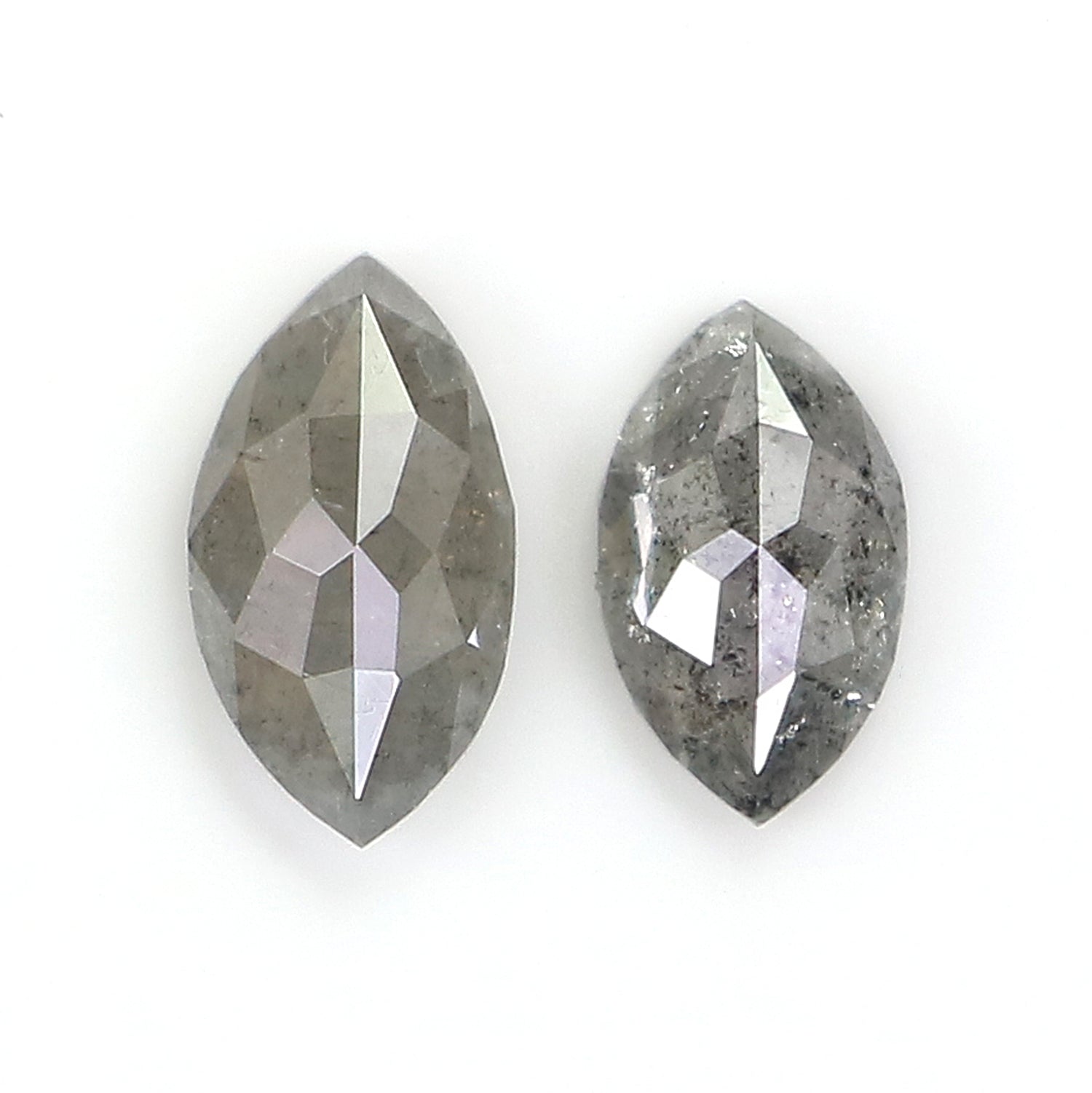 0.45 CT Natural Loose Marquise Cut Pair Diamond Grey Color Marquise Cut Diamond 5.90 MM Natural Grey Color Marquise Rose Cut Diamond KQ2697