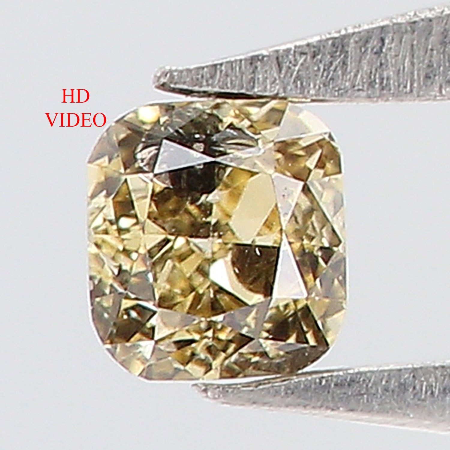 Natural Loose Diamond Cushion Brown Yellow Color SI2 Clarity 2.80 MM 0.11 Ct KR1169