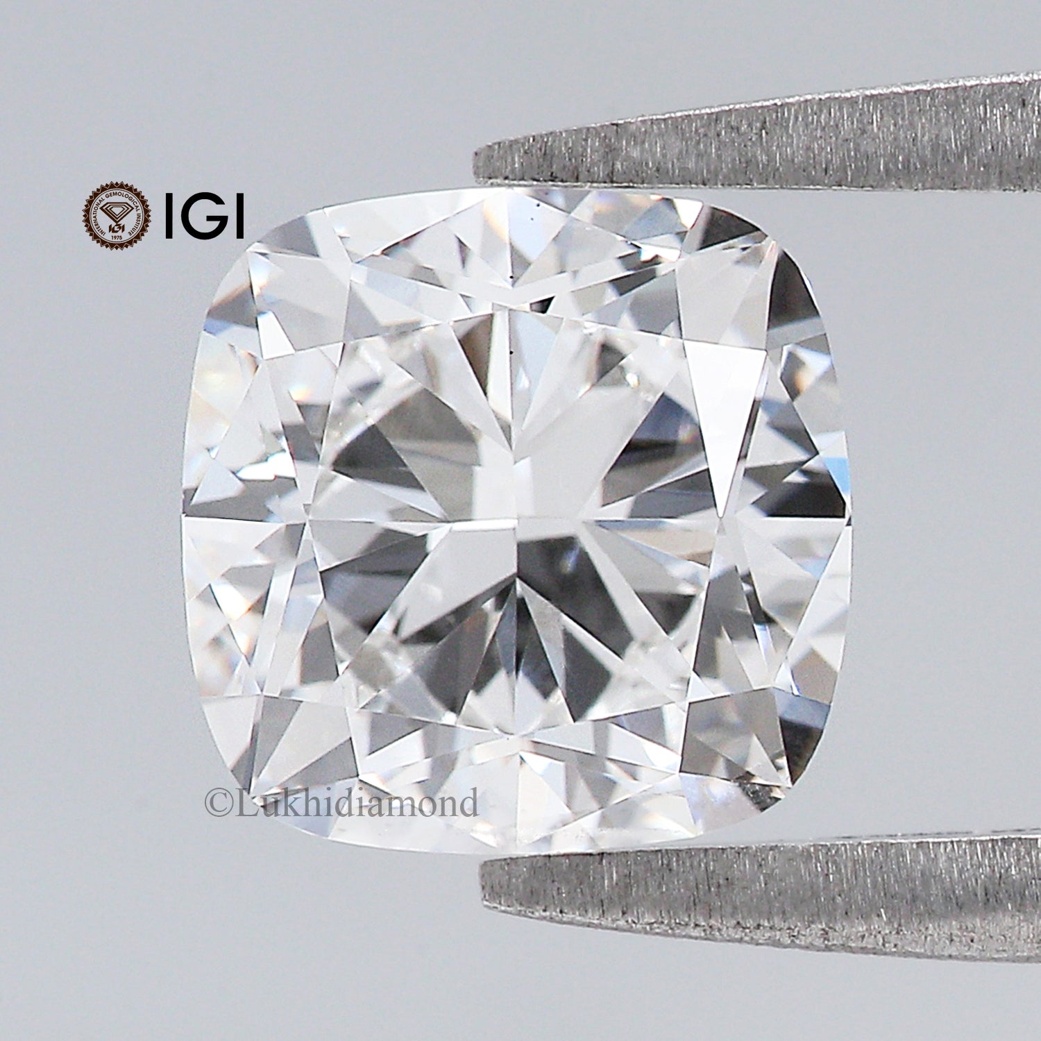 2.21 CT IGI Certified Square Cushion Modified Brilliant Cut Diamond White - E Color VVS2 Clarity Lab Grown Diamond Lab Created Diamond L3233