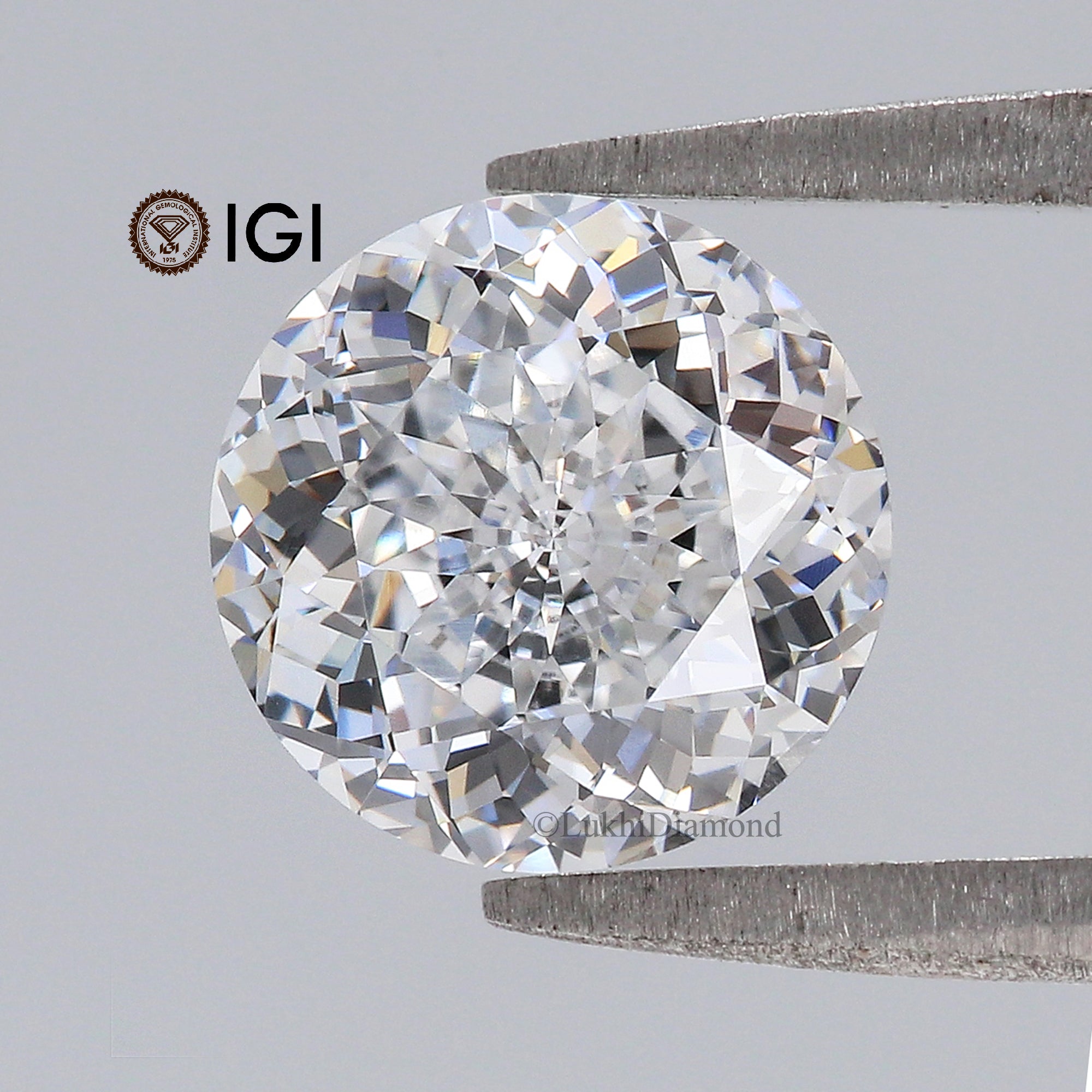 2.14 CT IGI Certified Round Portuguese Cut Diamond White - E Color VVS2 Clarity Lab Grown Lab Created Round Modified Cut CVD Diamond L3256