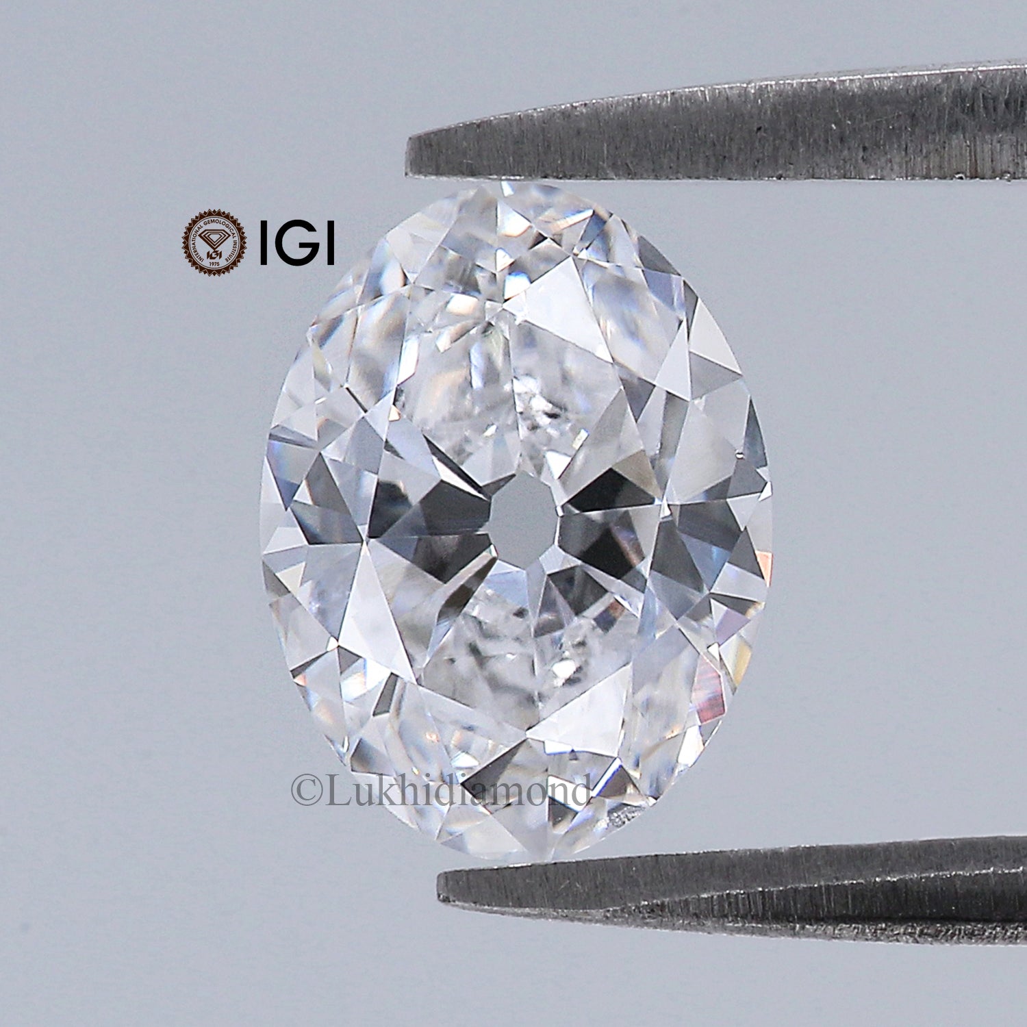 1.55 CT IGI Certified Oval Old European Cut Diamond White - D Color VS1 Clarity Diamond Lab Grown Diamond Lab Created Oval CVD Diamond L3254