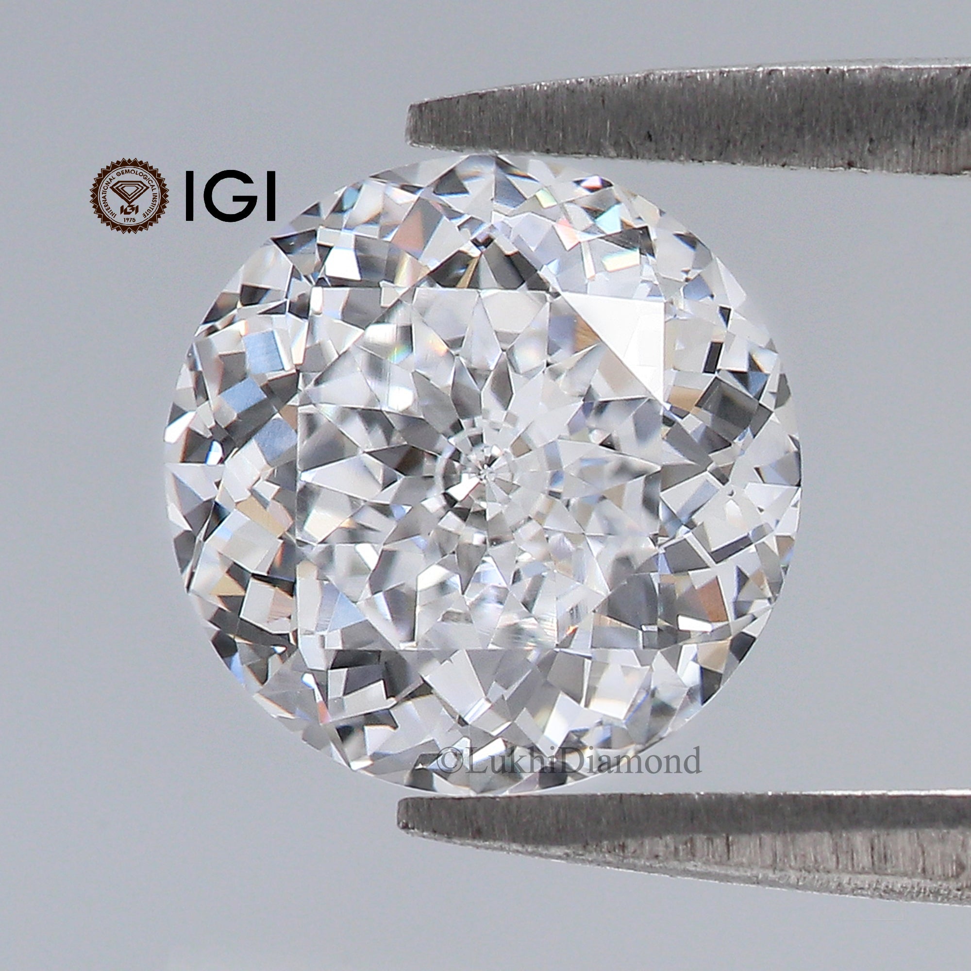 1.93 CT IGI Certified Round Portuguese Cut Diamond White - D Color VVS2 Clarity Lab Grown Lab Created Round Modified Cut CVD Diamond L3242