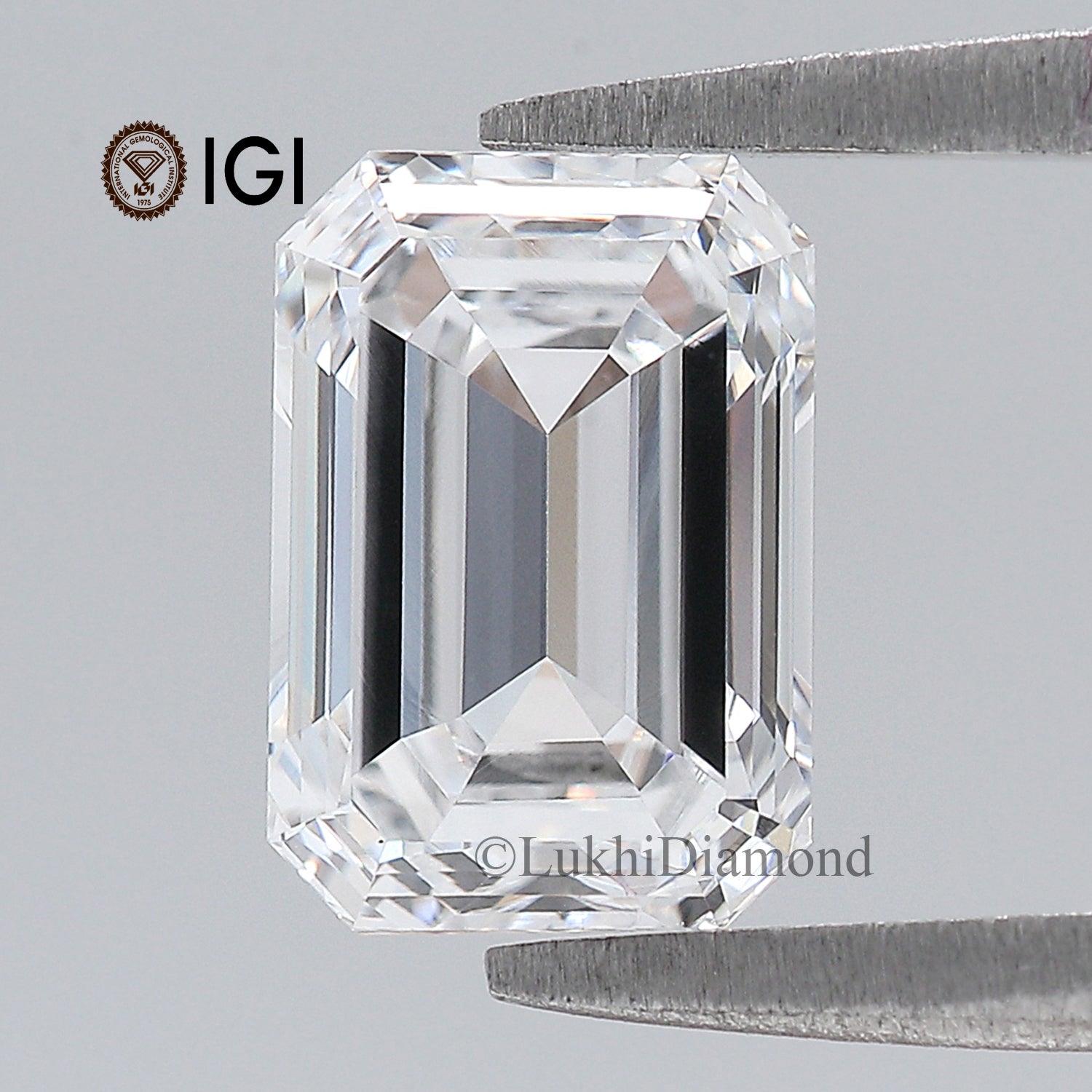 2.01 CT IGI Certified Emerald Cut Diamond White - D Color VVS2 Clarity Lab Grown Diamond Lab Created Emerald Diamond CVD Diamond L3221