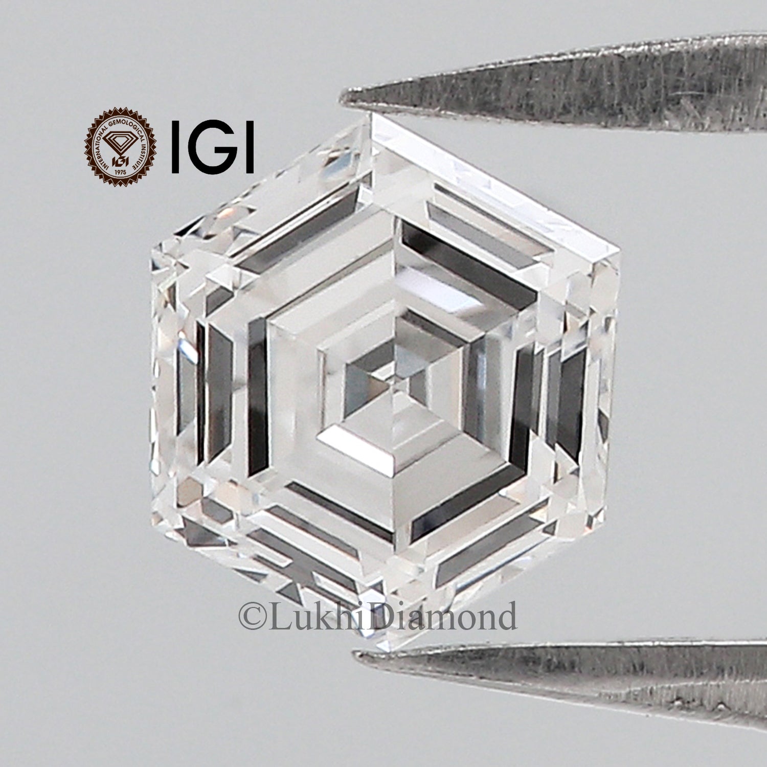 1.01 CT IGI Certified Hexagonal Step Cut Diamond White - D Color VVS2 Clarity Lab Grown Diamond Lab Created Diamond Hexagon CVD Diamond Q191