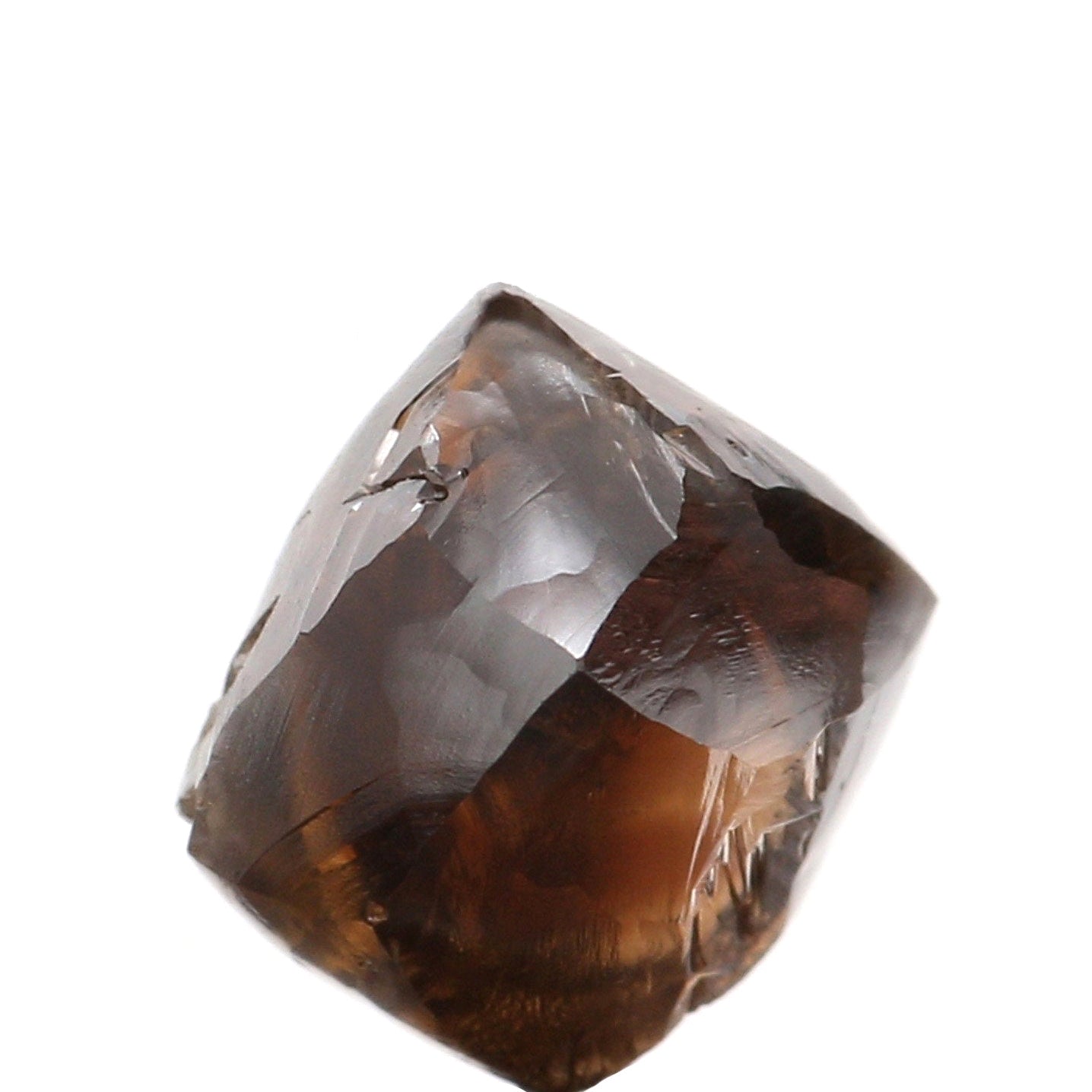 2.56 CT Natural Loose Rough Shape Diamond Brown Color Rough Cut Diamond 6.80 MM Natural Brown Color Rough Irregular Cut Diamond QLB6307