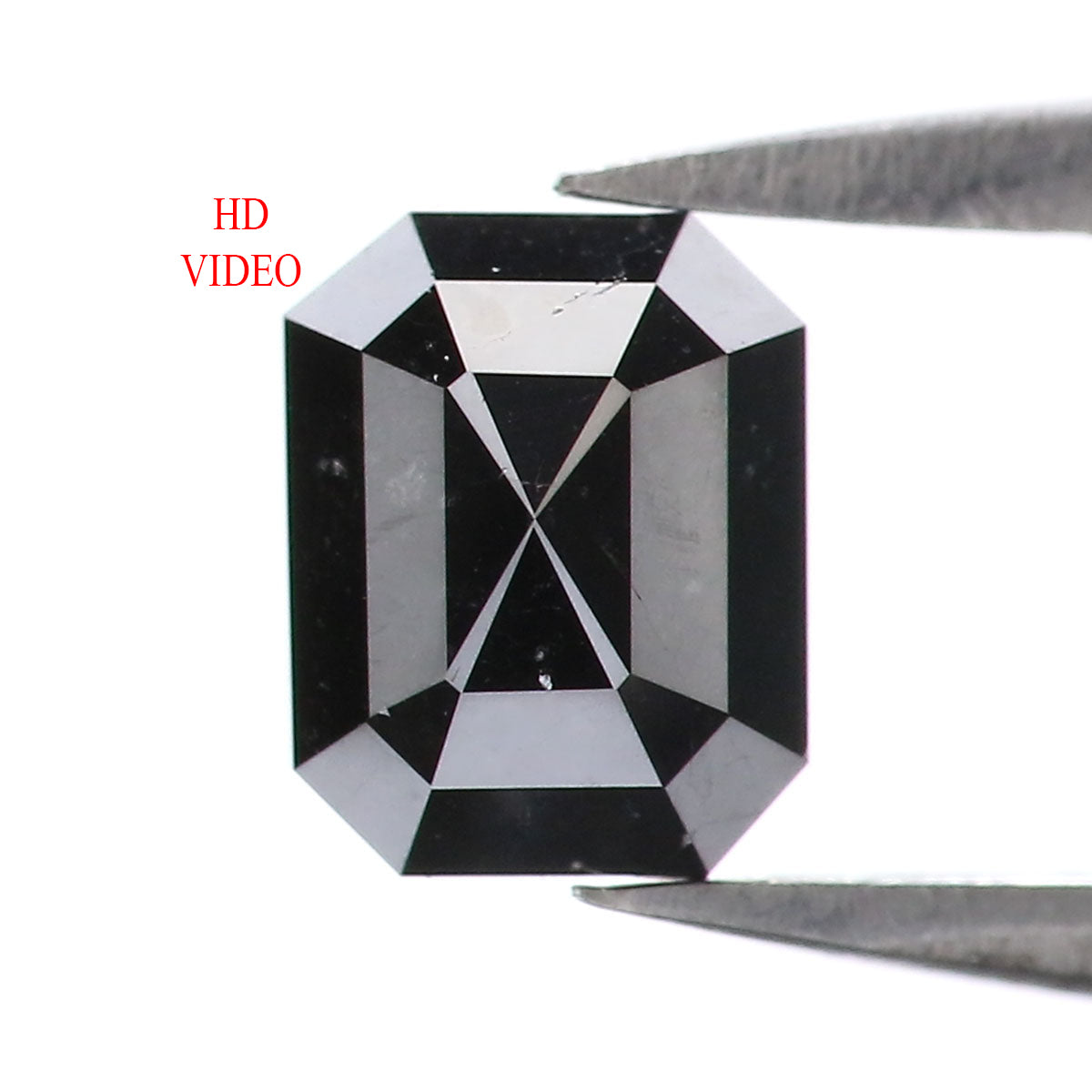 1.07 CT Natural Loose Emerald Shape Diamond Black Color Emerald Cut Diamond 6.25 MM Natural Loose Emerald Shape Rose Cut Diamond QL2217